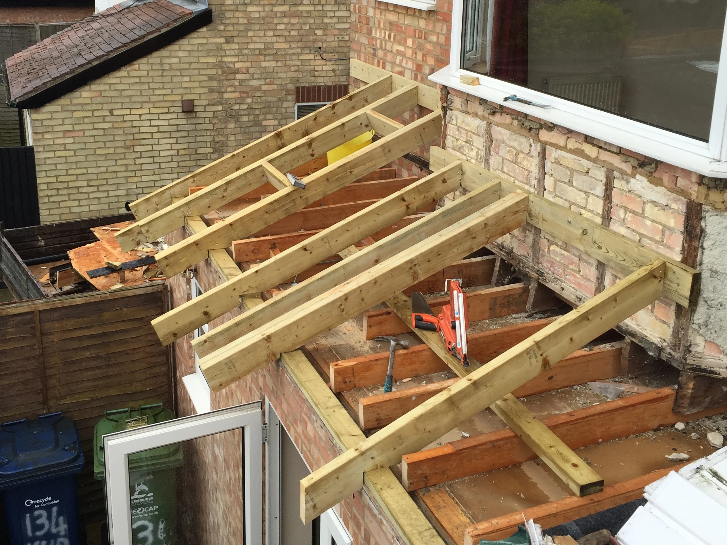 2016. Before. KINGS HEDGES ROAD, CB4. Roof works. 