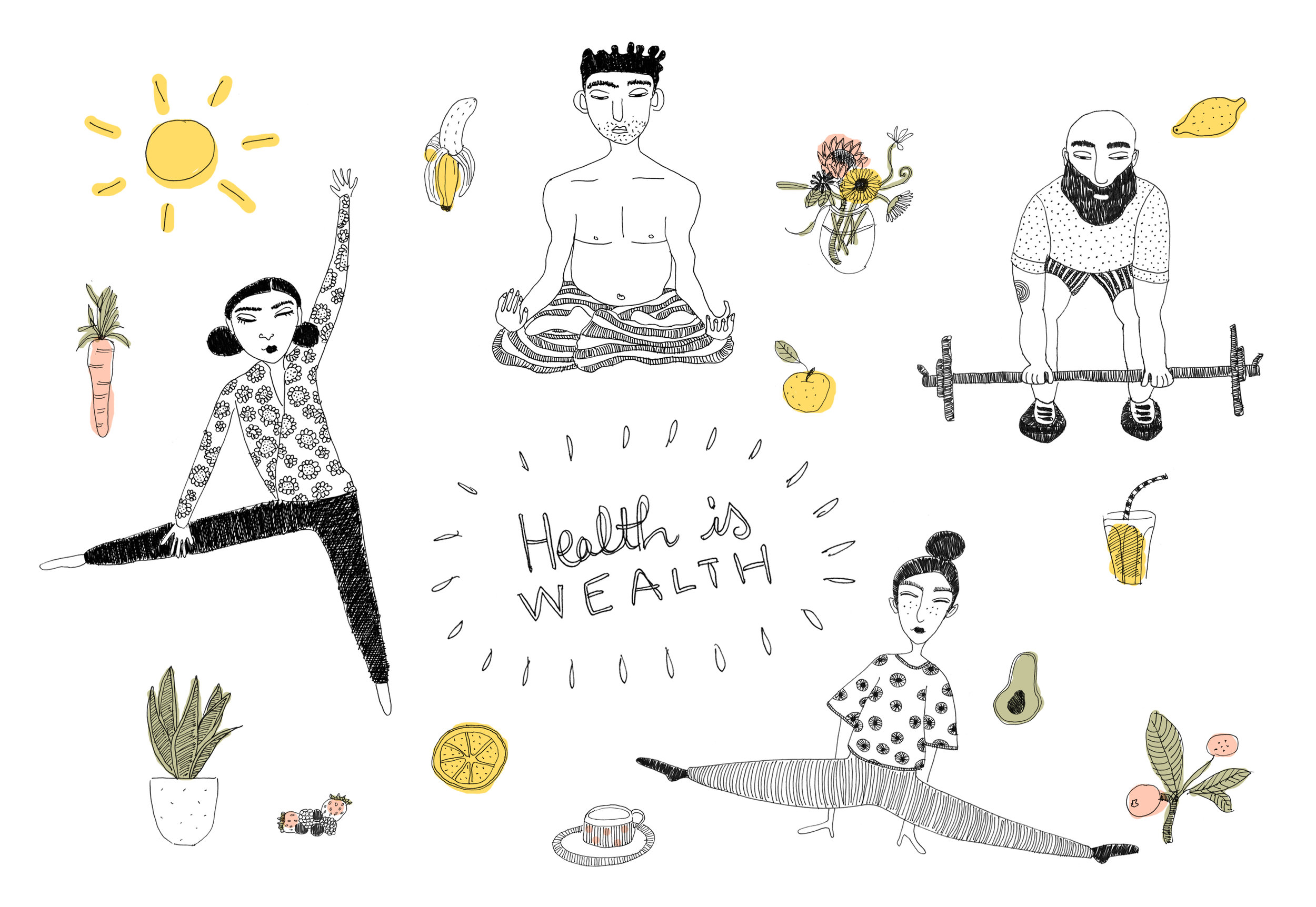 'Health is wealth' by Araki Koman for The Lookout Journal