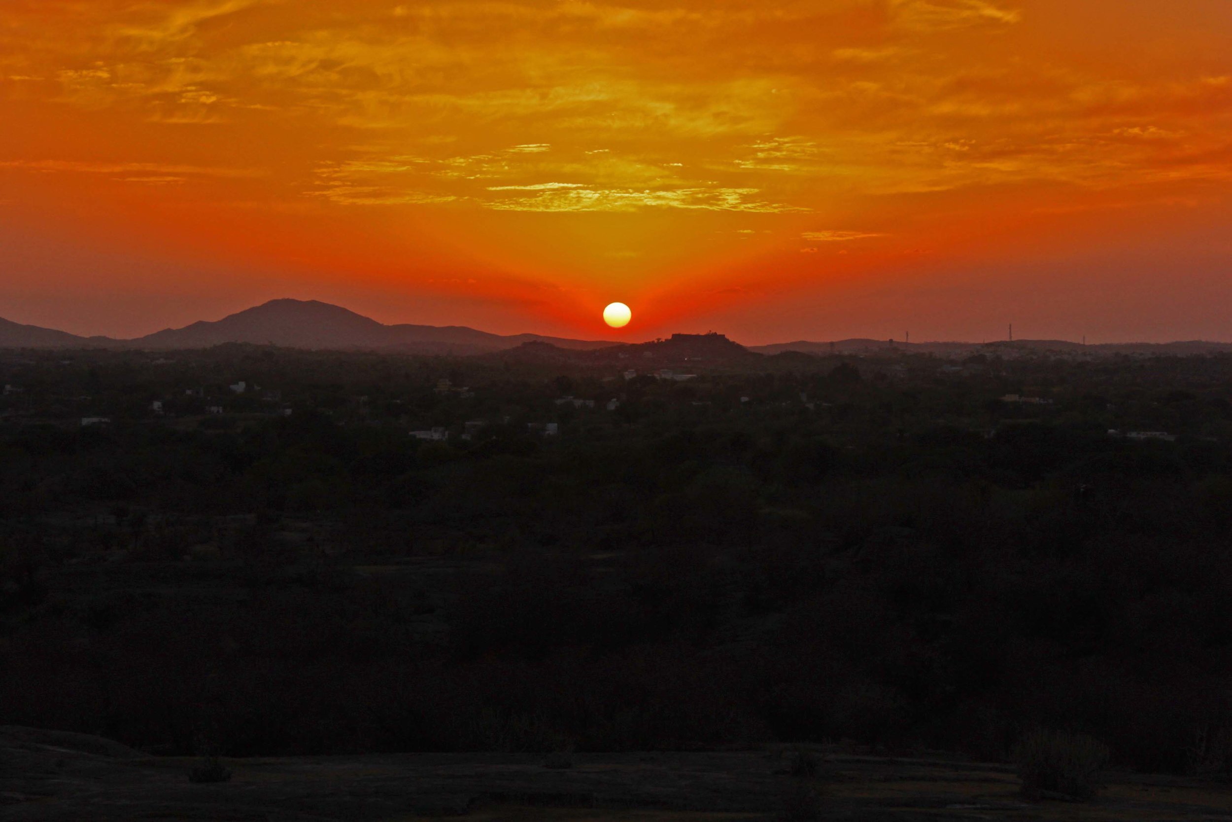 Sunset from Anjana Fort