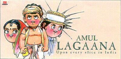 The dairy cooperative Amul's advertisements are known to interpret pop-culture phenomena. This is one that mimicks the Lagaan poster. Courtesy: Amul India