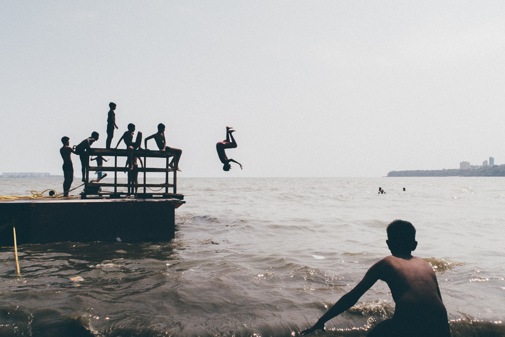 Nothing beats, beating the heat at the nearest beach, pond, pool or well. Chowpatty, Mumbai