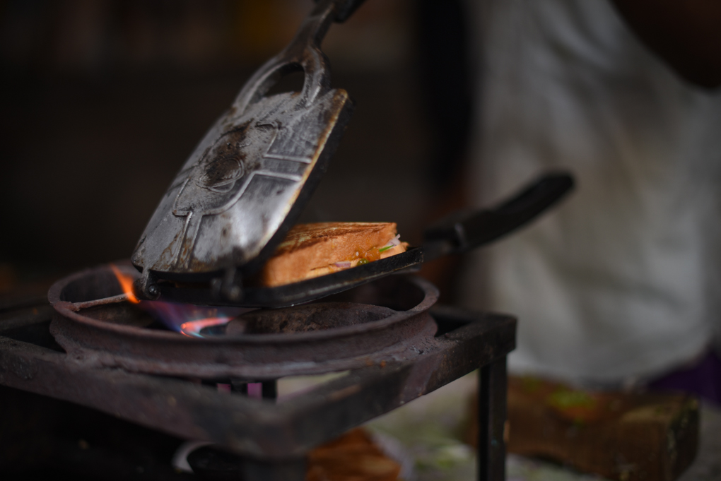 Toasted vegetable sandwiches are a popular choice for breakfast.