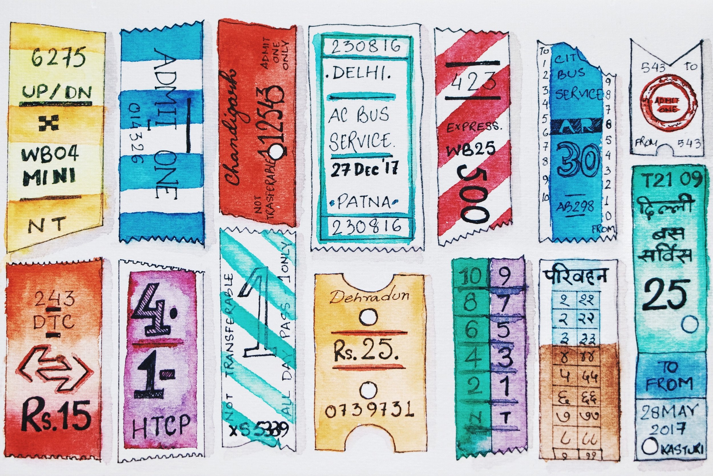 Bus tickets , by Kasturi Roy, for TLJ