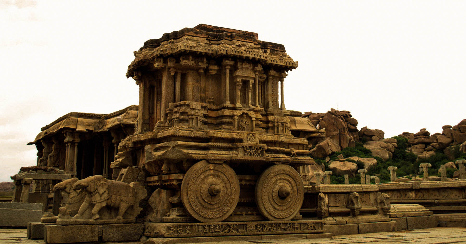 The Stone Chariot, one the three famous stone chariots in India