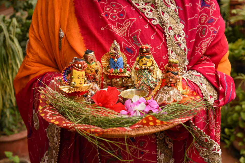 Shiva, Parvati, and their family, all set for the festivities.