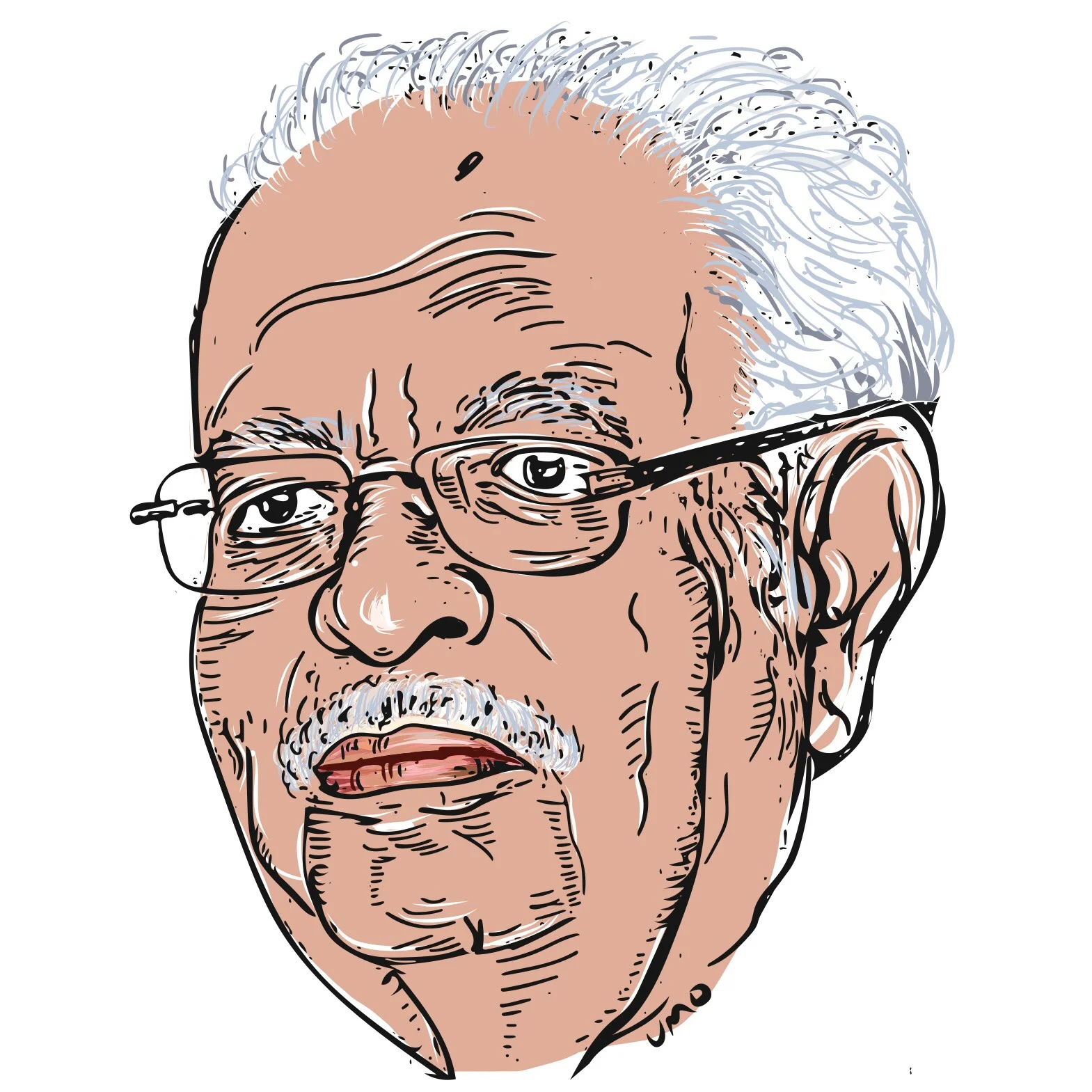 Portrait of Nana Chudasama, by Unnikrishna
