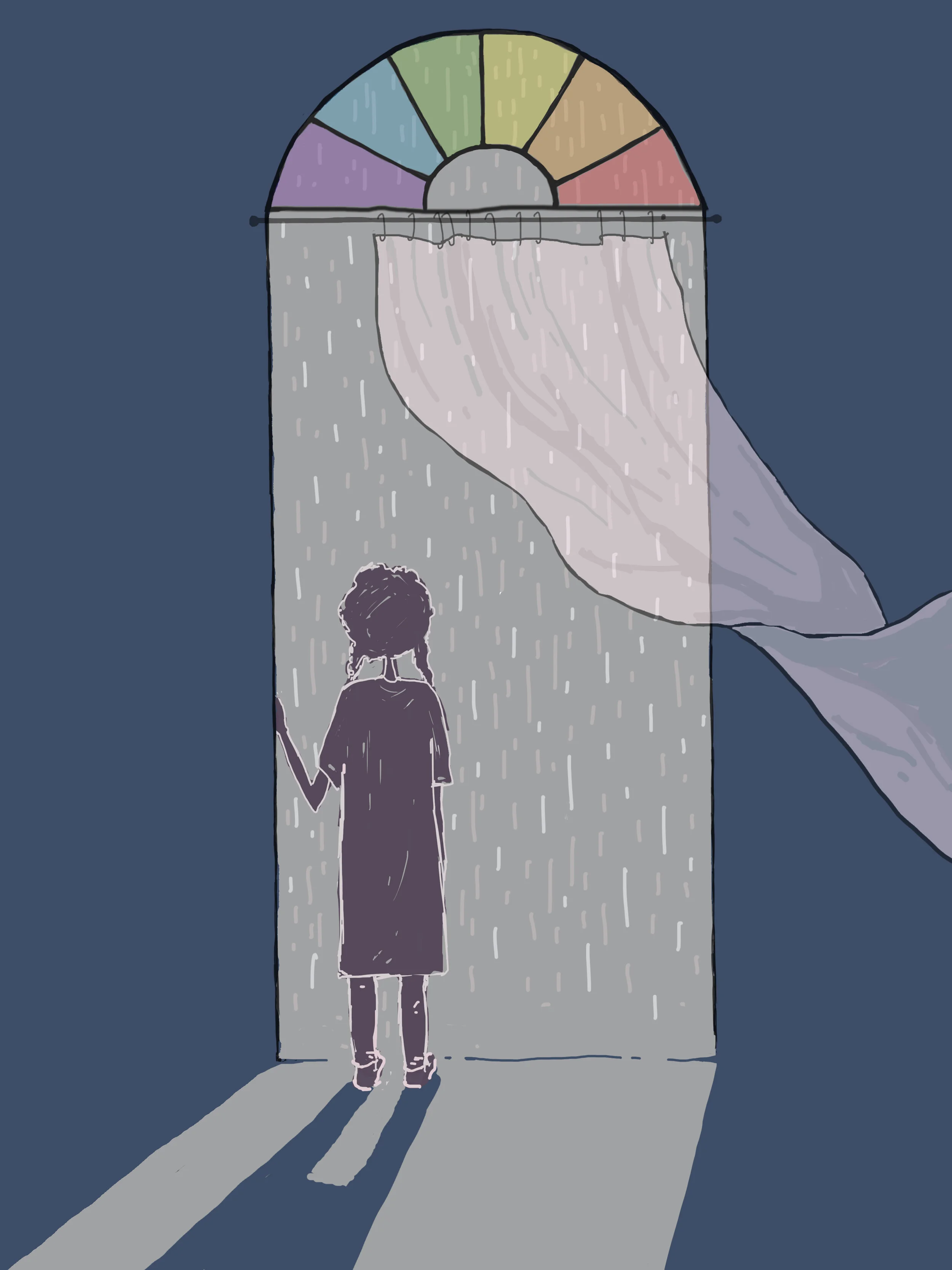 Girl and the rain, by Monjira Sen for TLJ
