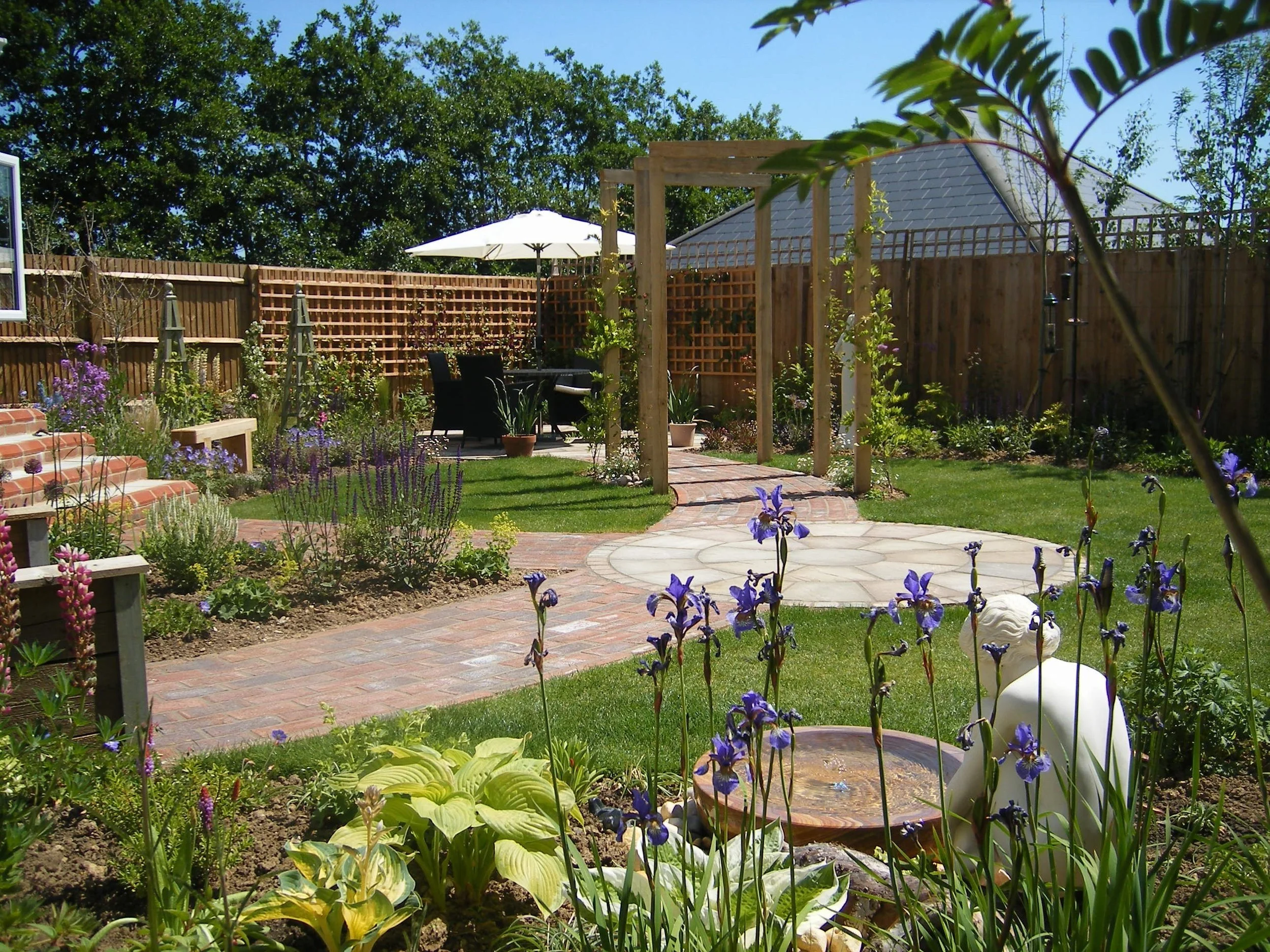  A new build garden the birds and bees love! 