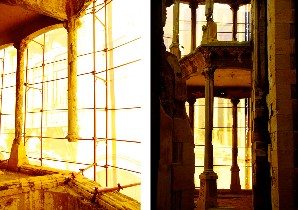 At the basis of this research is the convinction that the life of a building is not confined to the time span within which the building conservces the shape and function it was initially designed for but should extend its use through its dereliction to its assumed death, continuing through new functions and interventions to be experienced as architecture until its final disappearance. 
