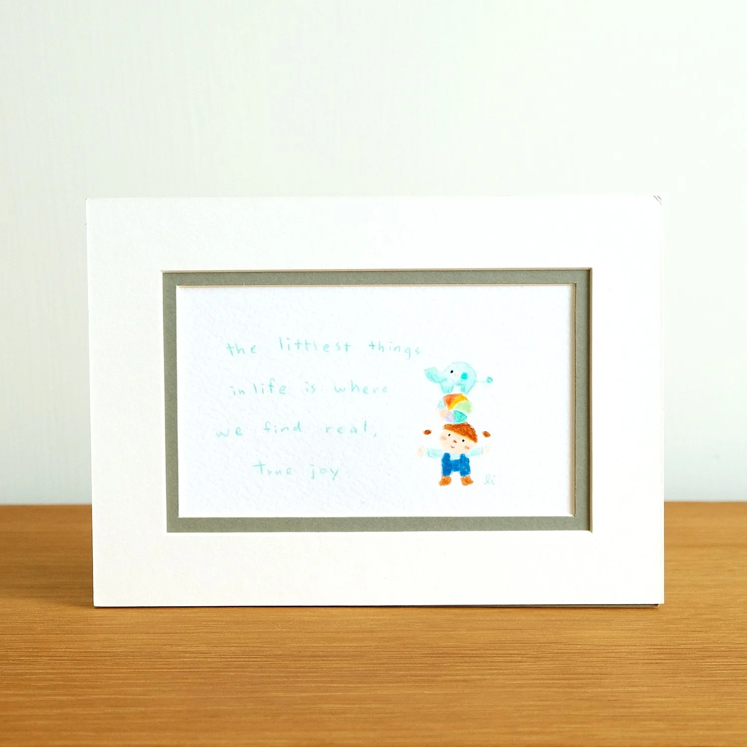 True joy mini original drawing 真正快樂 小原畫