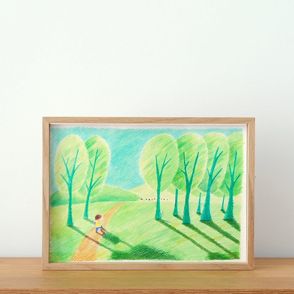Faces in the forest 森の仲間たち 転がり : postcard b…