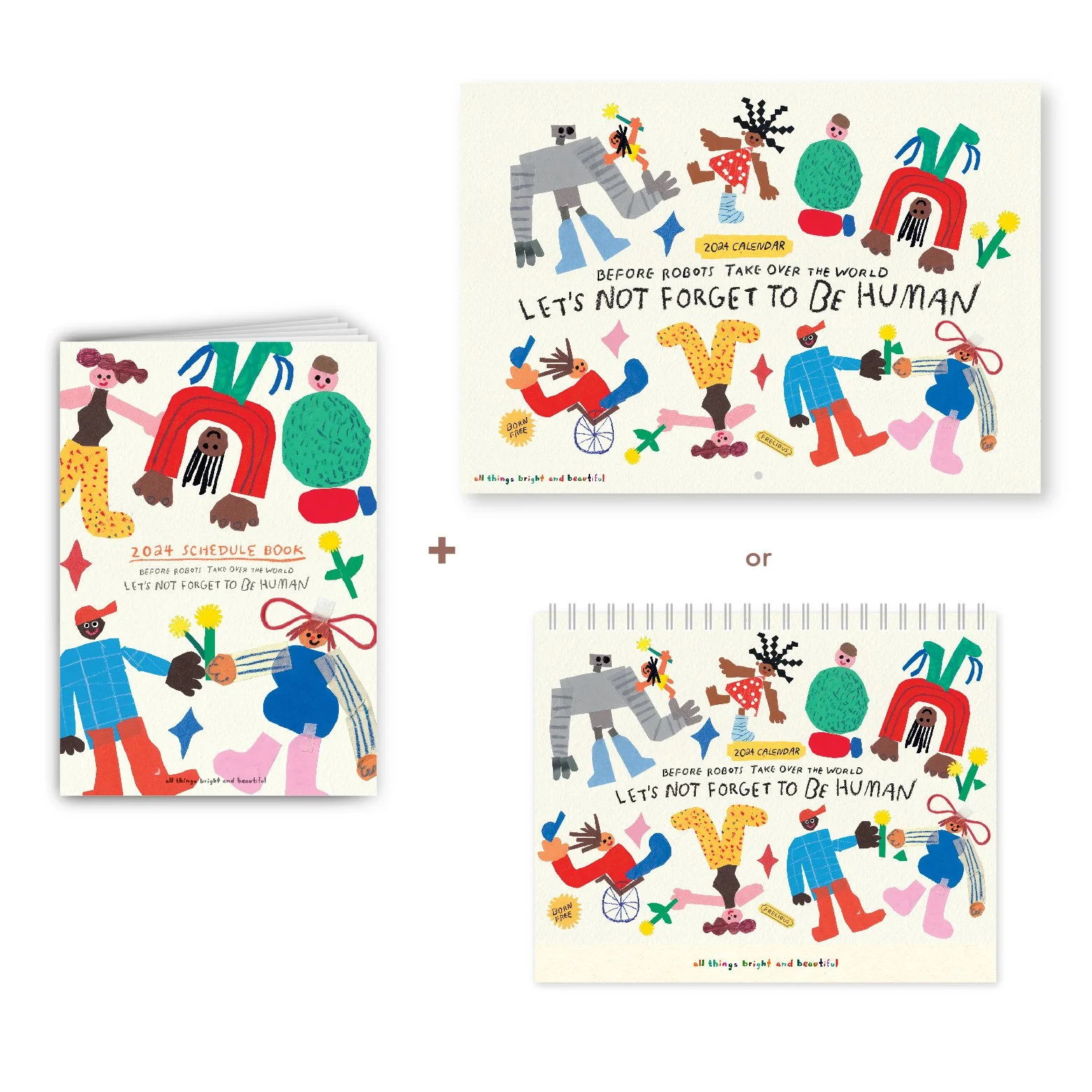 All Things Bright And Beautiful — 2024 Schedule Book + Calendar Set 手帳＋月曆