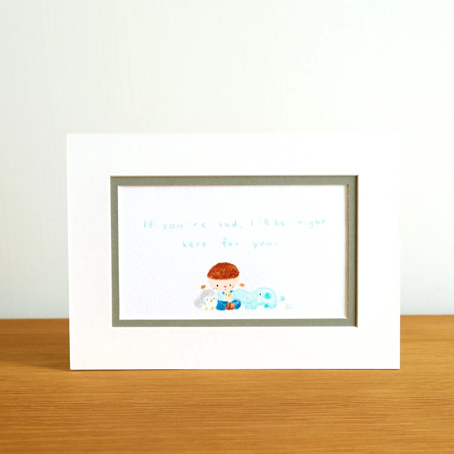 Here for you mini original drawing 陪在你身邊 小原畫