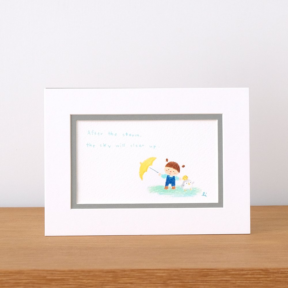A clear sky mini original drawing  晴空小原畫