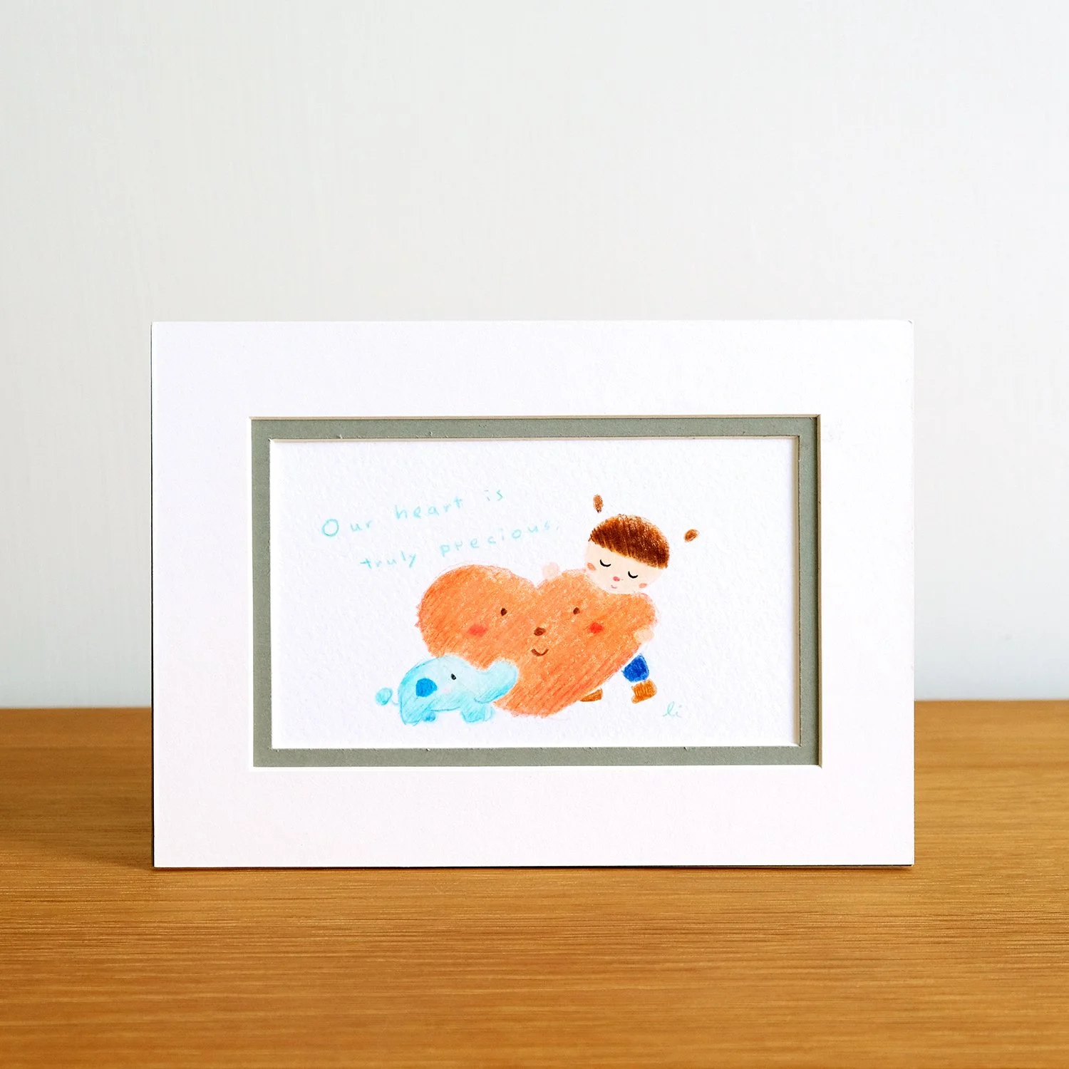 Our heart  mini original drawing 我們的心 小原畫
