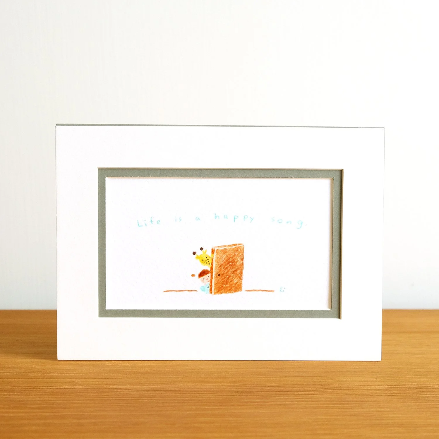 Life is a happy song mini original drawing 人生是一首快樂的歌 小原畫