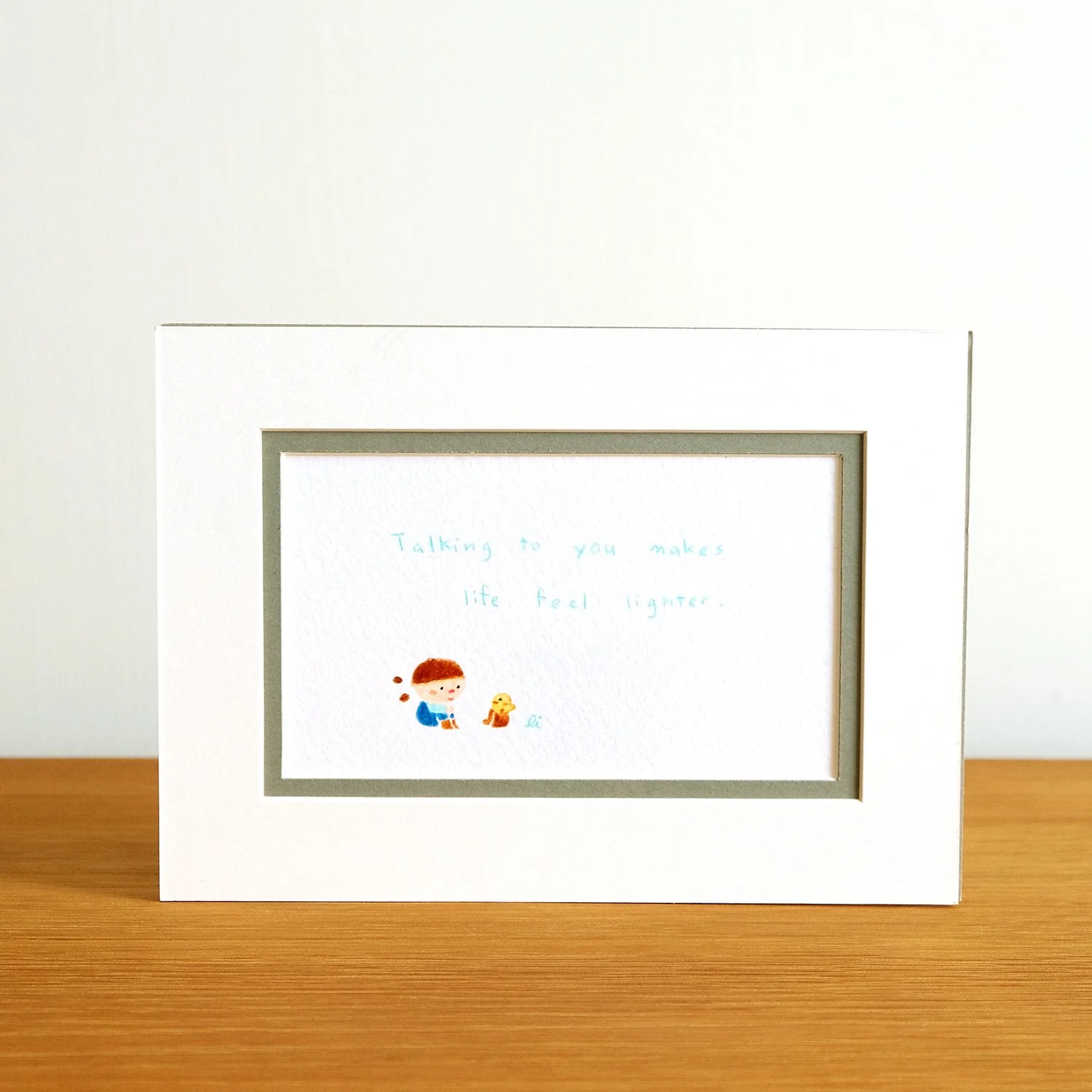 Talking to you  mini original drawing 和你聊天 小原畫