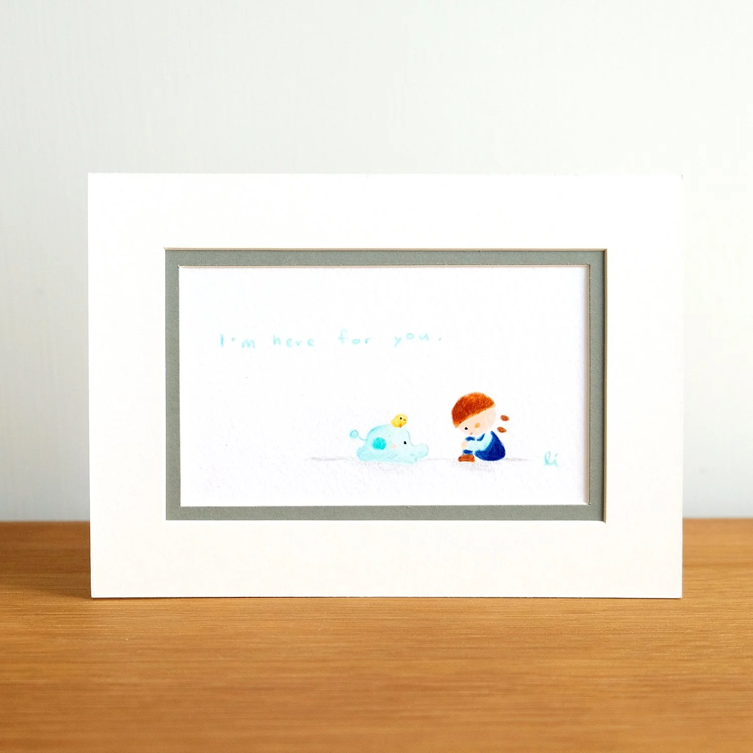 I’m here for you mini original drawing  陪著你 小原畫