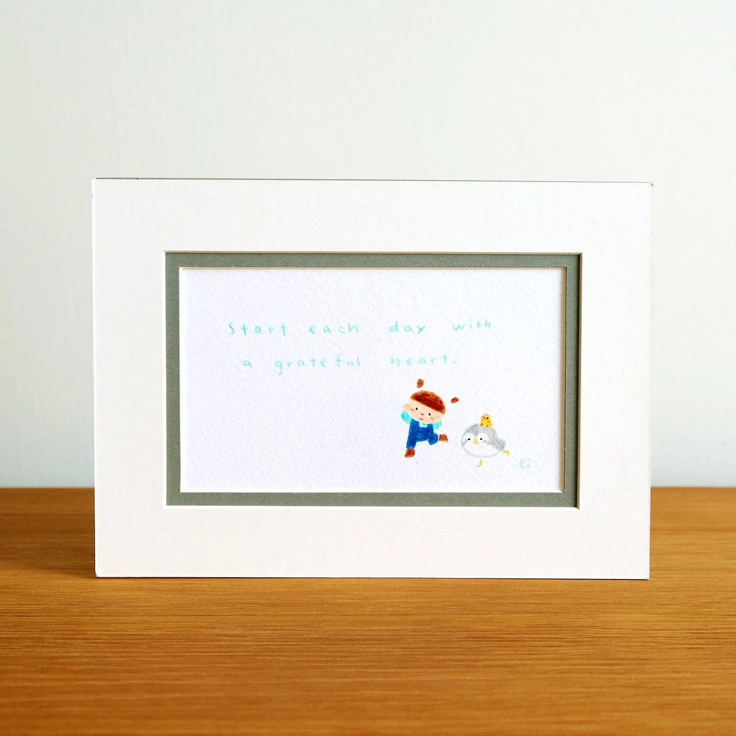 Grateful heart mini original drawing 感恩的心 小原畫