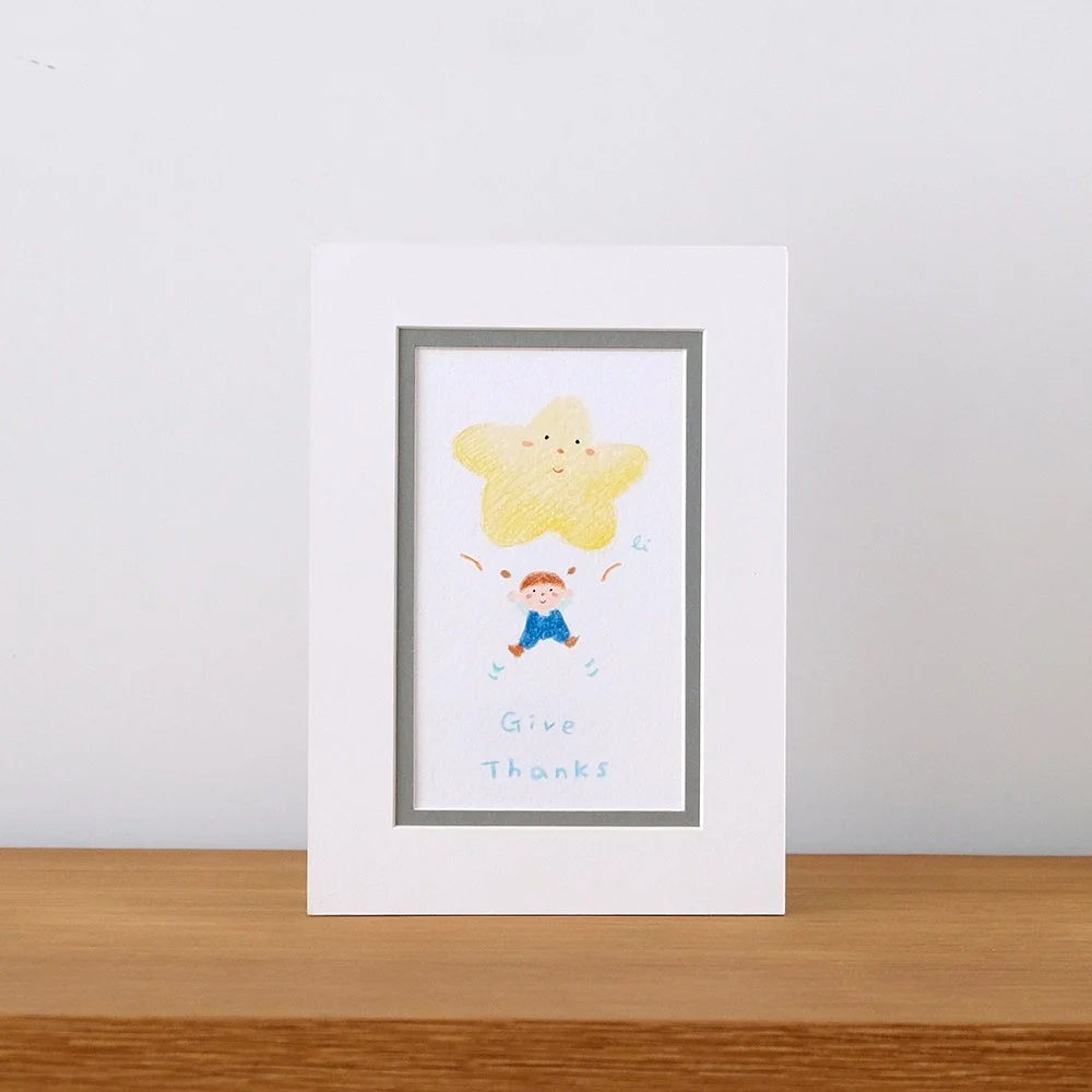 Give thanks mini original drawing  大感恩小原畫