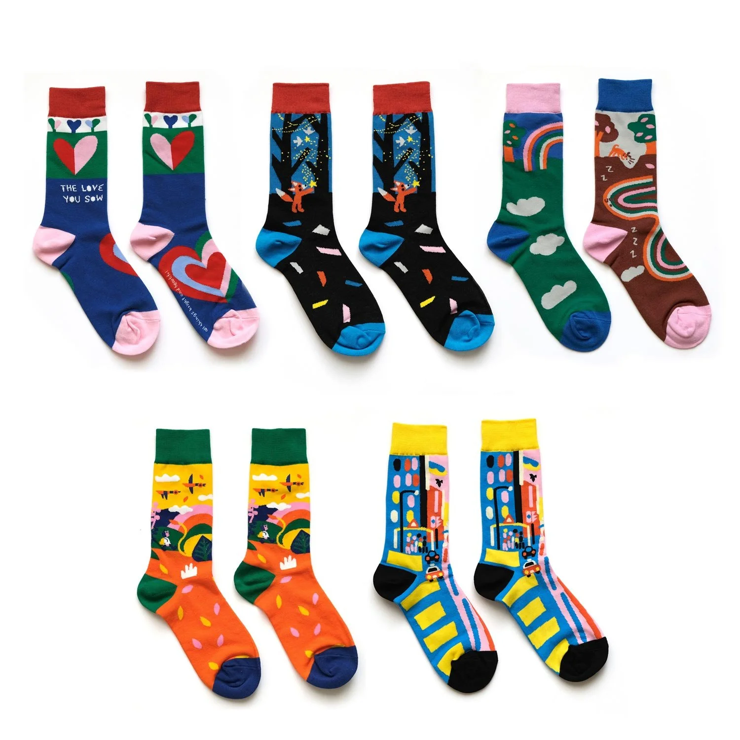 Monday to Friday Socks Set 星期一至五襪子套裝