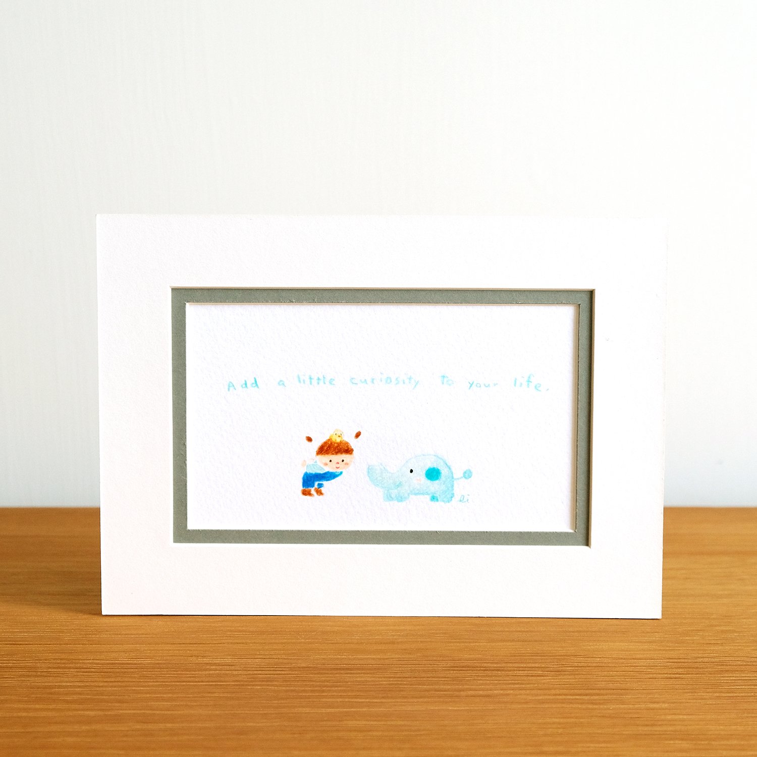 Add a little curiosity mini original drawing 一點好奇心 小原畫