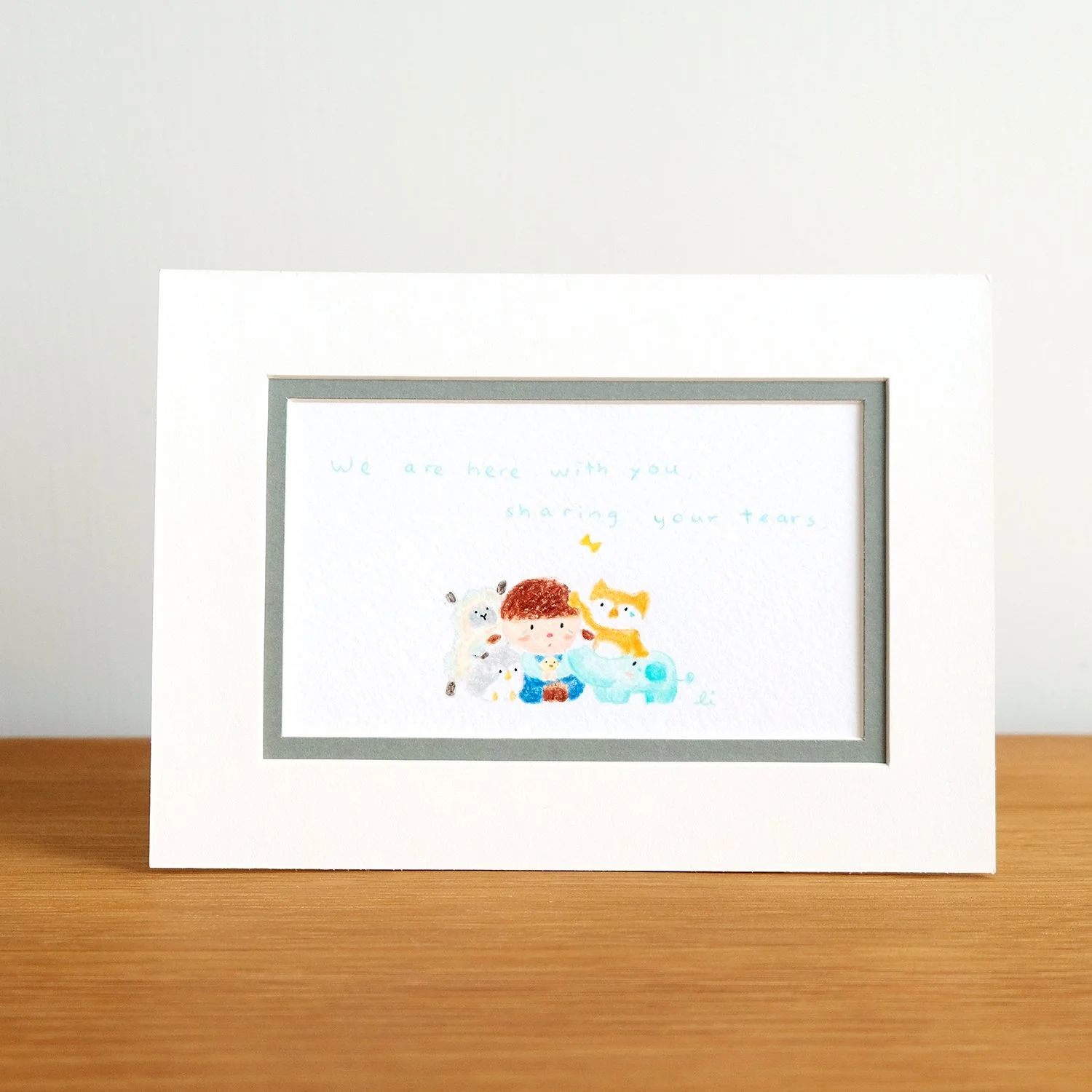 Sharing your tears mini original drawing  分擔你的淚小原畫
