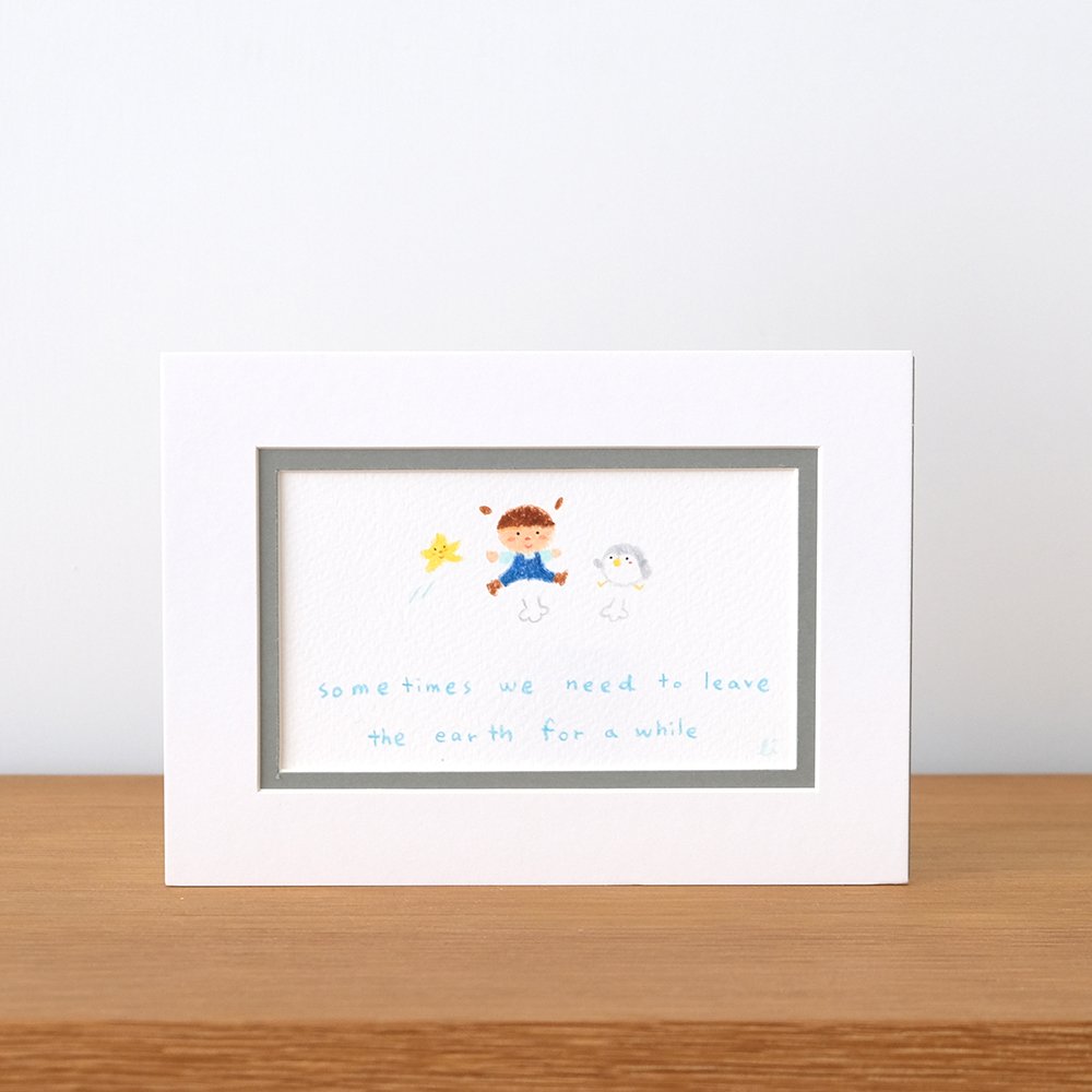 Leave the earth mini original drawing  離開地球表面小原畫