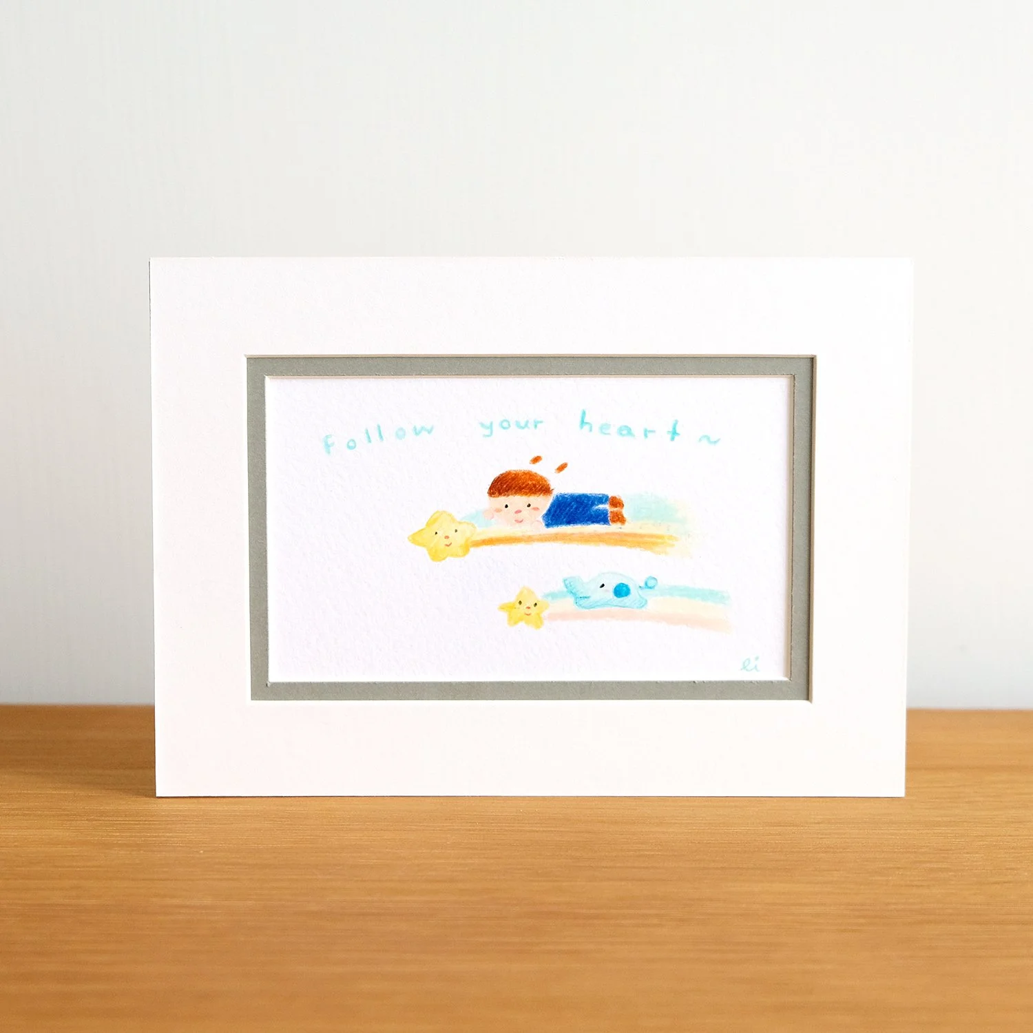 Follow your heart mini original drawing 跟隨你的心 小原畫