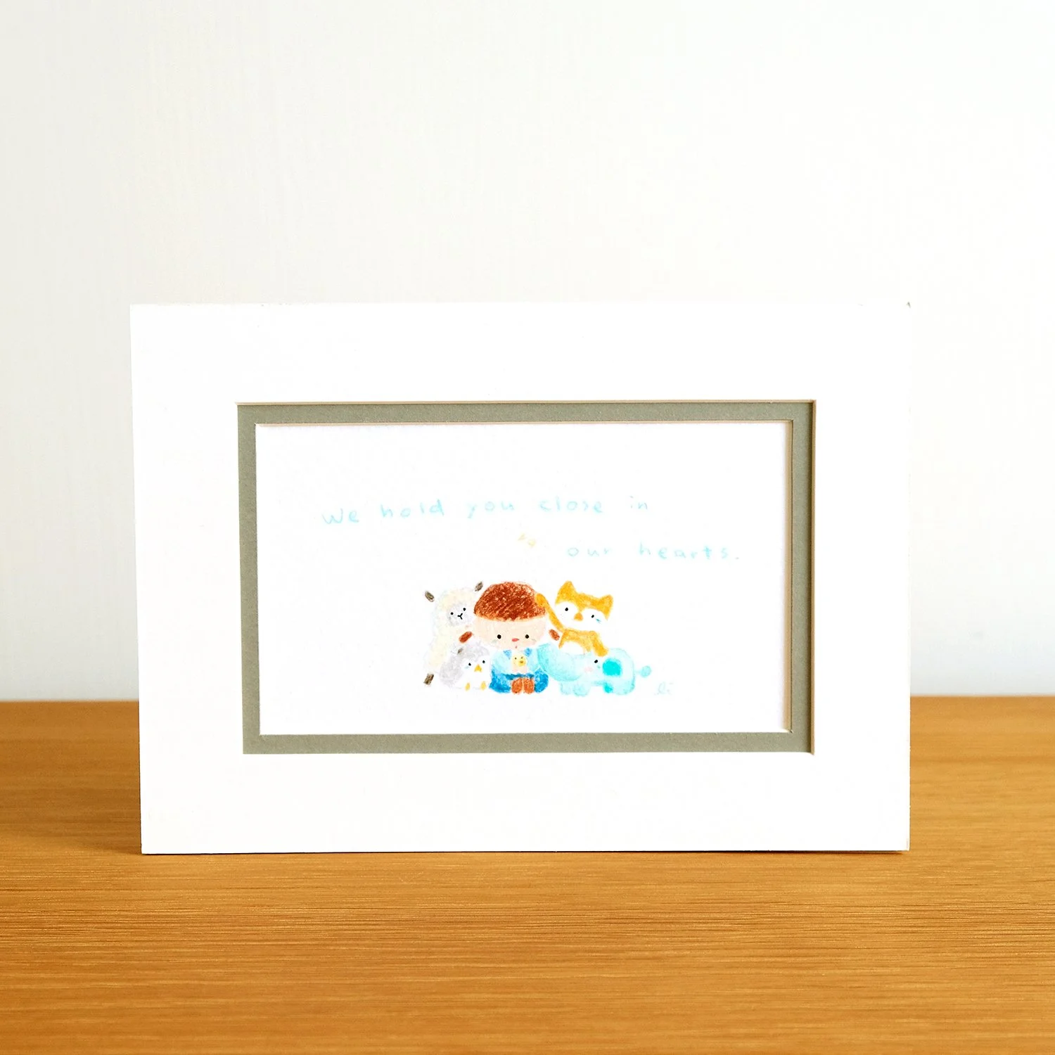 Hold you close mini original drawing 緊緊擁抱 小原畫