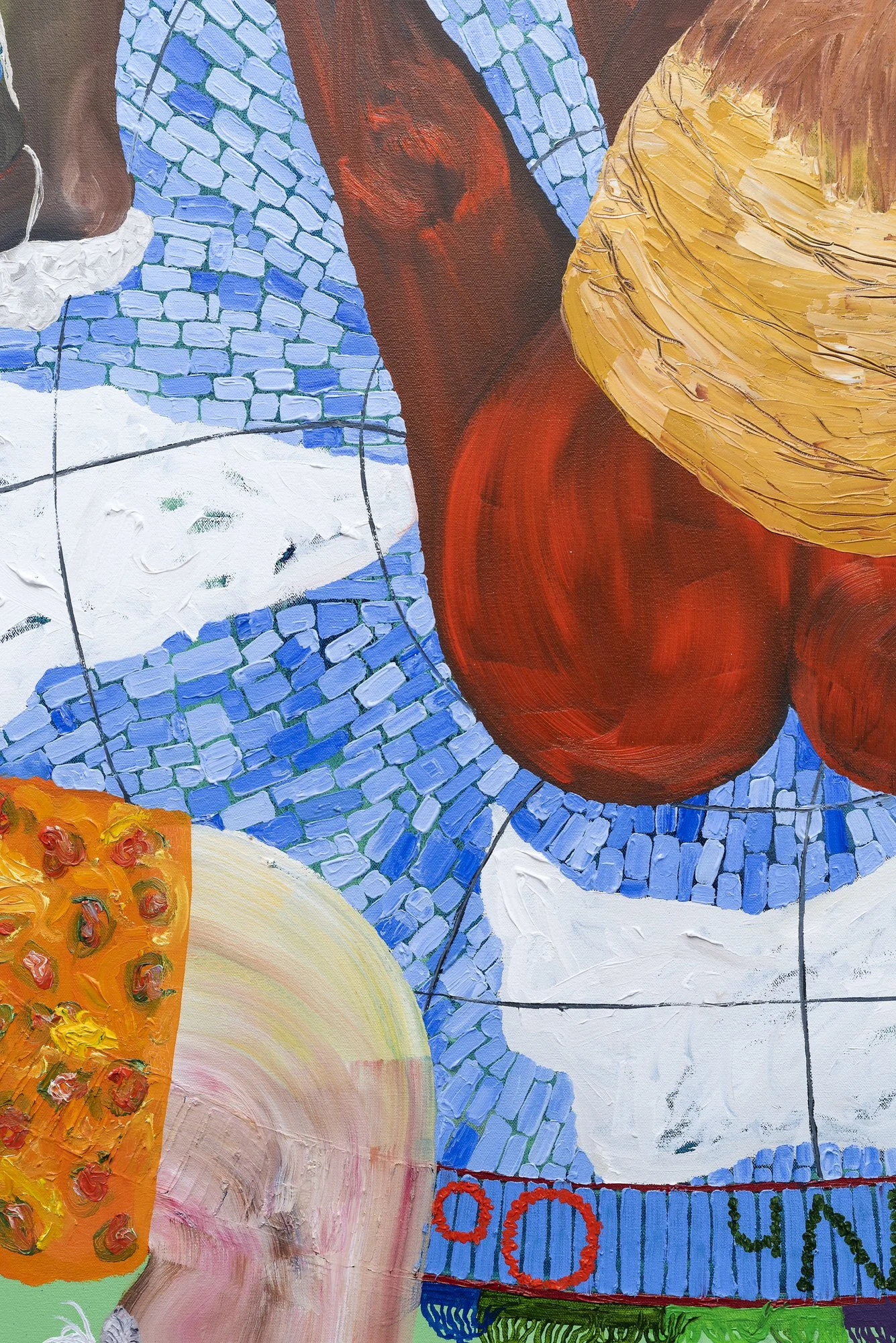  A series of paintings based on a feminist reimagining of the Greek myth of Atlas who carried the world on his shoulders. 