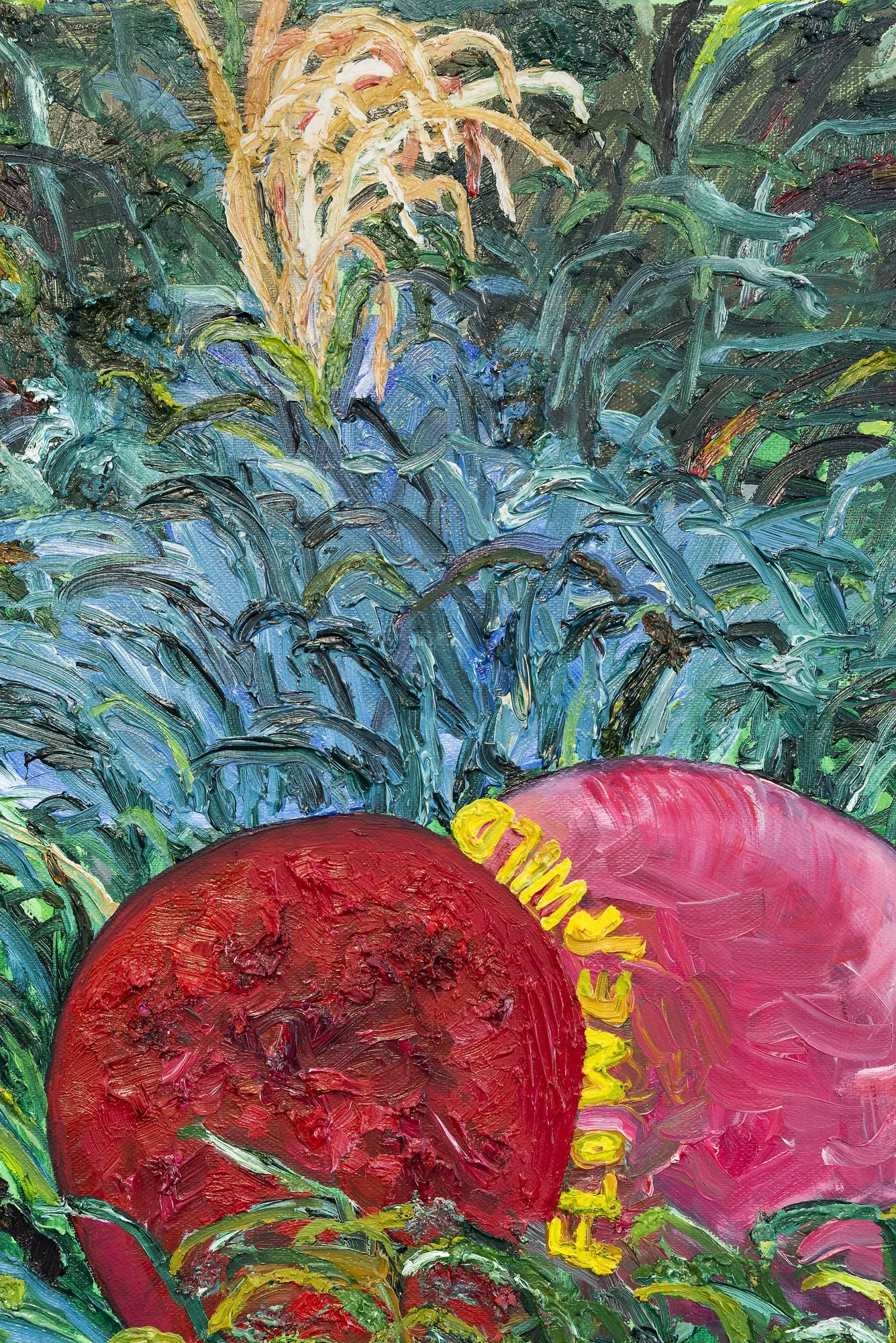 WILD FLOWERS DON’T CARE WHERE THEY GROW Oil on canvas 60.7 x 43.1cm