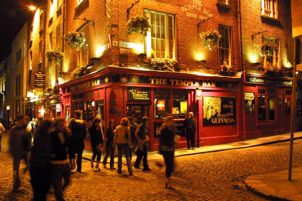 The Temple Bar in Temple Bar always draws a crown of tourists
