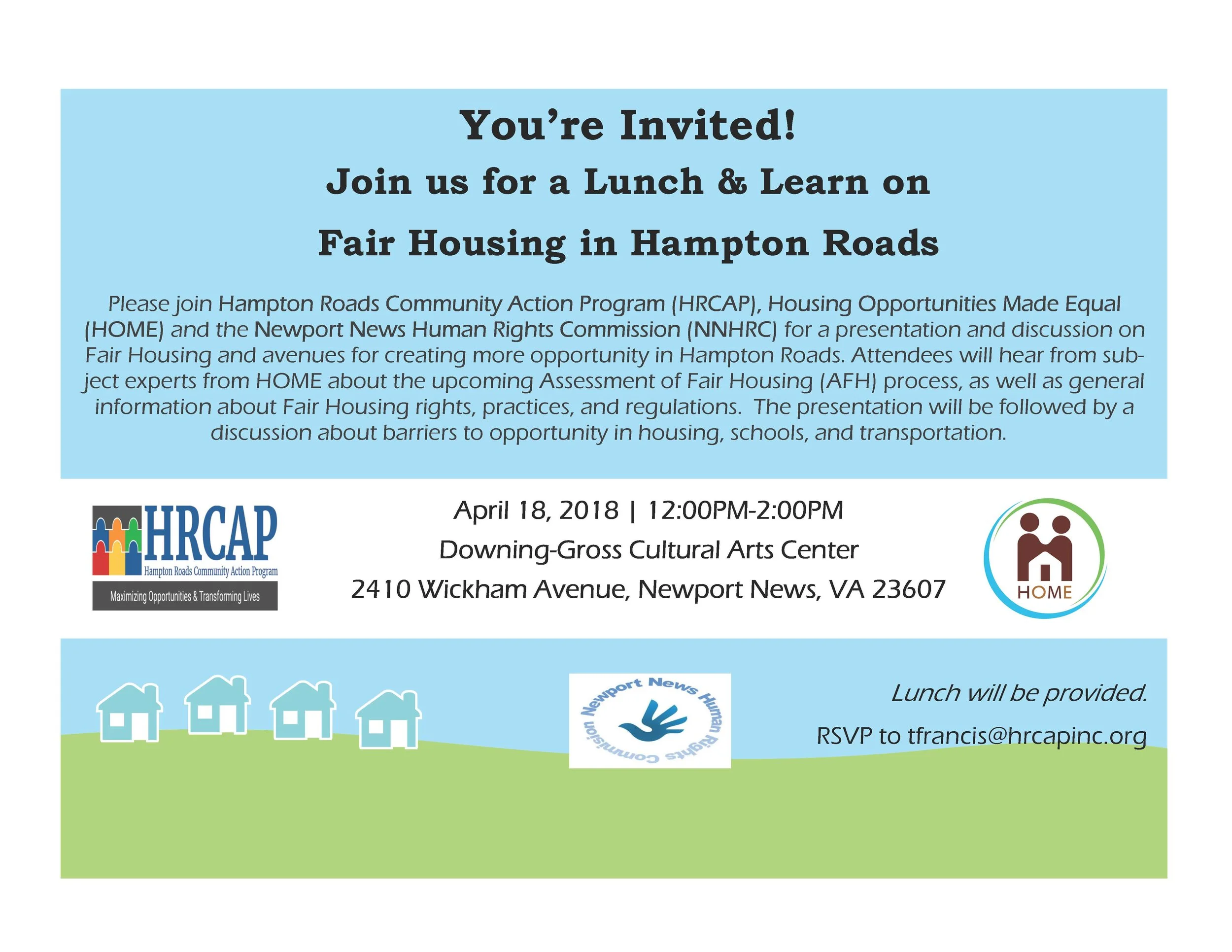 Fair Housing Lunch & Learn @ HRCAP