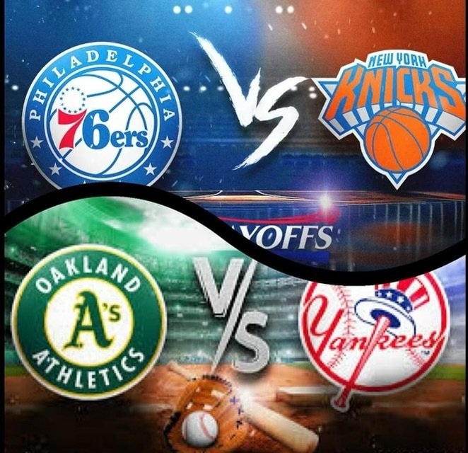 🔥🏀⚾️🏀⚾️🍺 MONDAY SPORTS LINEUP 🍺⚾️🏀⚾️🏀🔥

1pm today
Yankees Vs Athletics

Tonight 7:30pm Game 2 
Knicks vs 76s

Showing the games on our large HD TVs around the bar 

#inwood #inwoodnyc #uptown #uptownnyc #sports #mlb #yankees #bronxbombers #ya