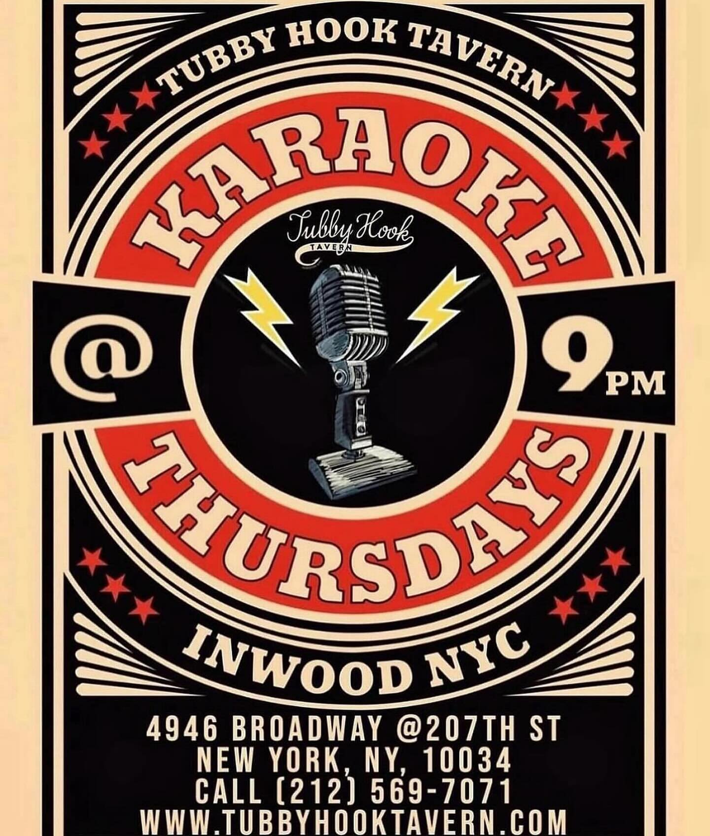 It&rsquo;s karaoke Thursday. Starts 9pm 🎤

📍4946 Broadway @207th St, NY, 10034

#inwood #inwoodnyc #uptown #uptownnyc #karaoke #karaokenight #karaokeparty #sing #singers #broadway #letsdrink #letseat #party #friends #fun