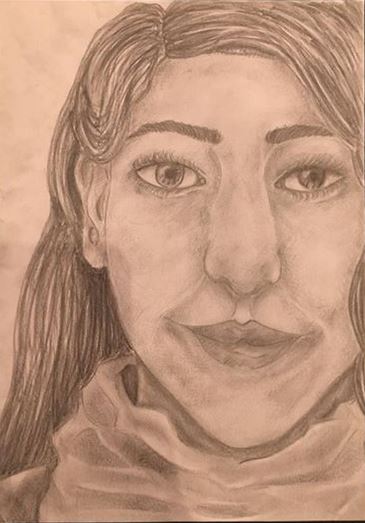 A gorgeous high school portfolio piece by one of our students, Alexandra M. Focus: composition, shading, quality of line.
