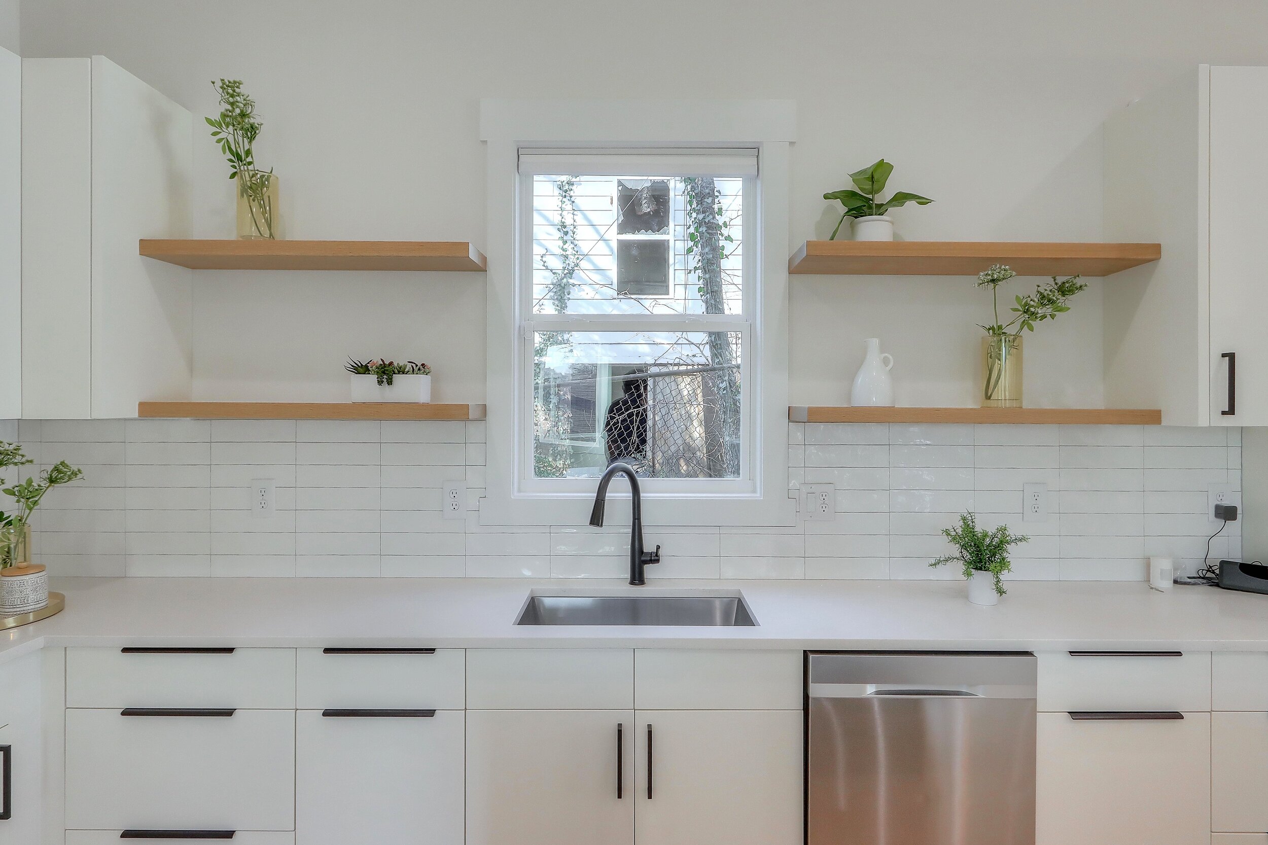 White Oak Floating Shelves