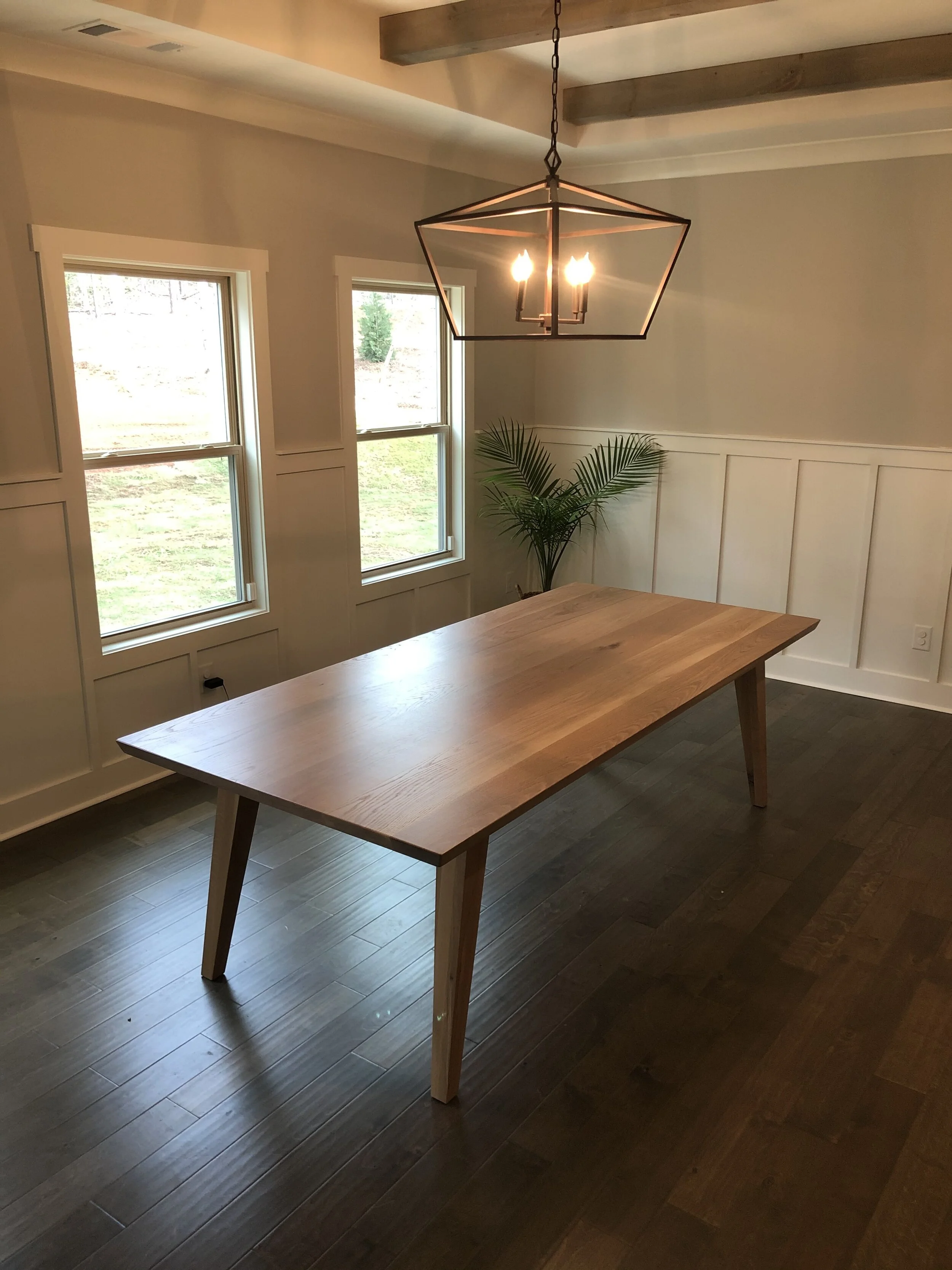 Custom White Oak Dining Table