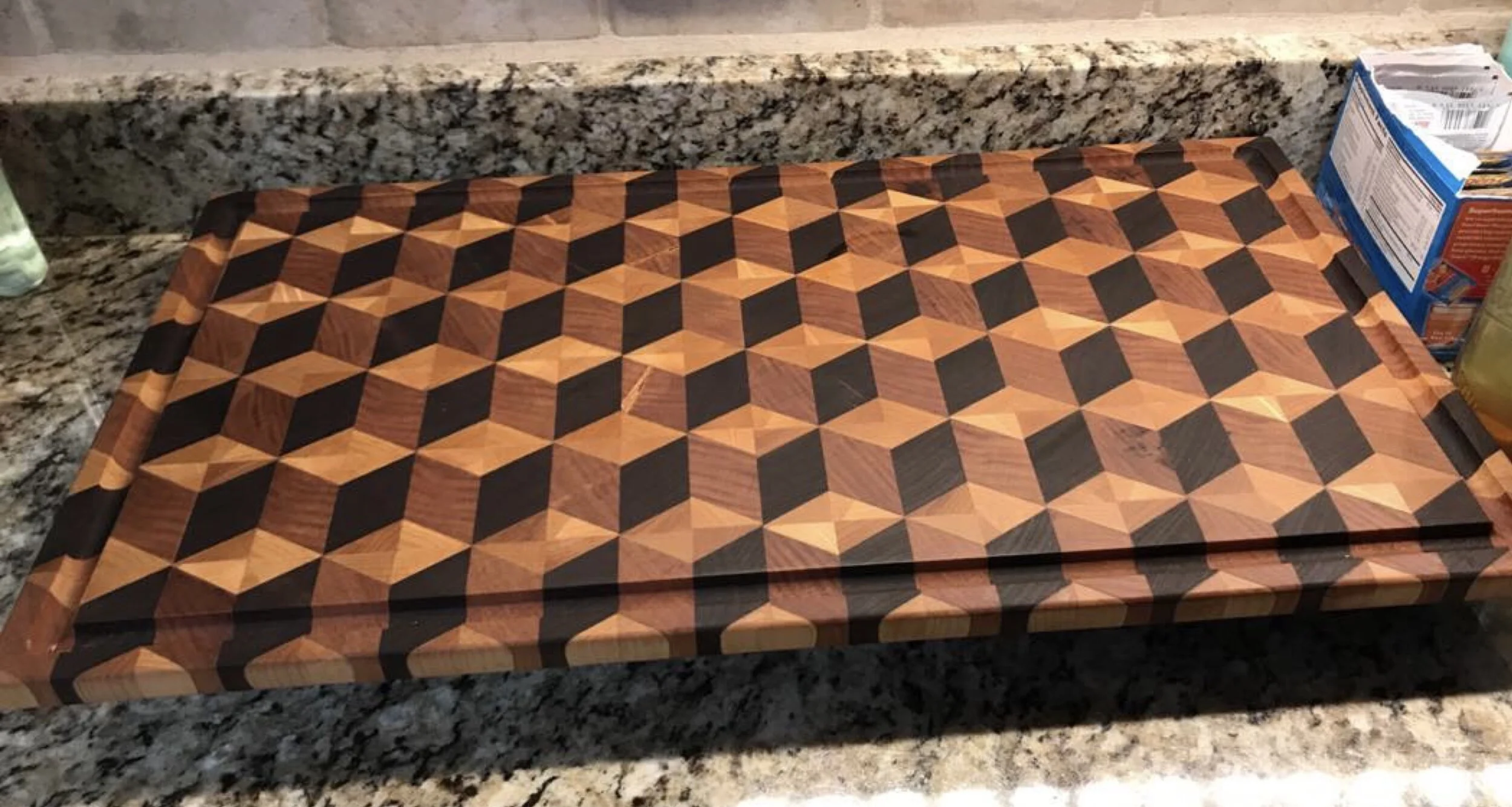 Geometric Illusion Cutting Board