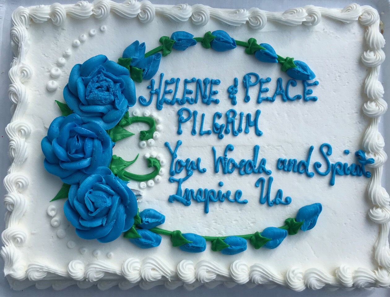  Along with BYO food, attendees enjoyed a celebration cake.  