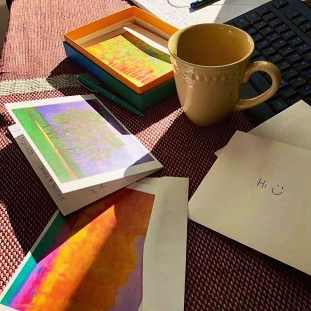 some high points of 5 weeks at home: Writing cards introducing myself to the other people who live in the building. The first weekend warm enough to barbecue on the balcony. Sun tanning on the dining table the same day I was supposed to fly home to F