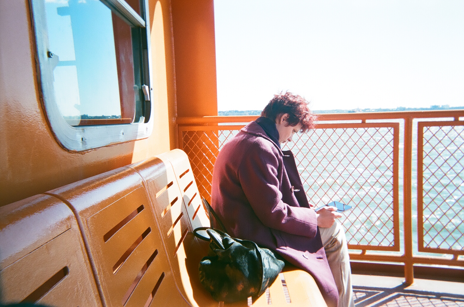 Lady on the Staten Island Ferry