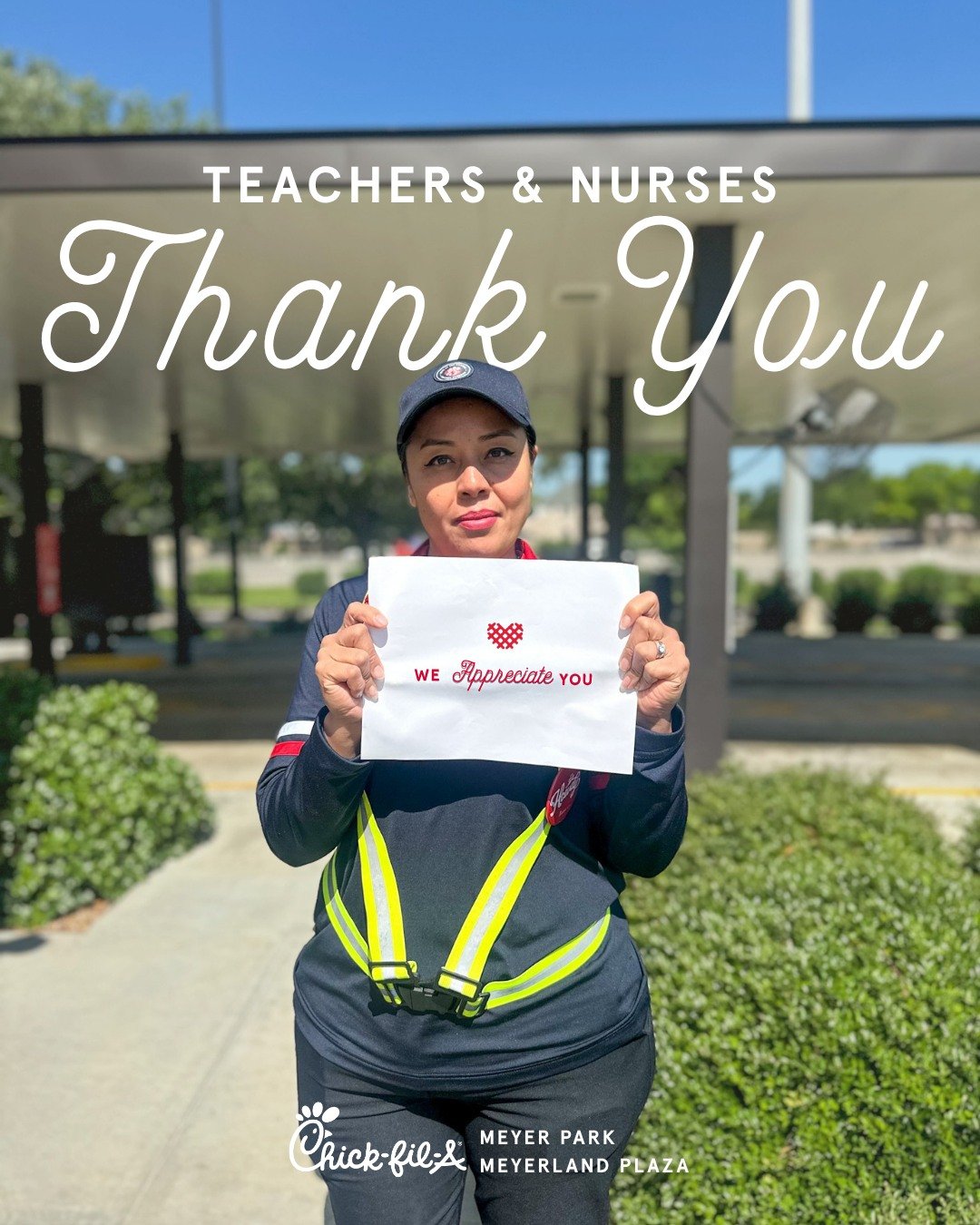💙❤️ A little something for our teachers and nurses. Visit us on select days for a complimentary treat as a small token of our appreciation: 

🍎 May 5th | Teacher Appreciation Day 
🏥 May 6th | Nurse Appreciation Day 

𝟔:𝟎𝟎 𝐀𝐌 - 𝟏𝟎:𝟑𝟎 𝐀𝐌 