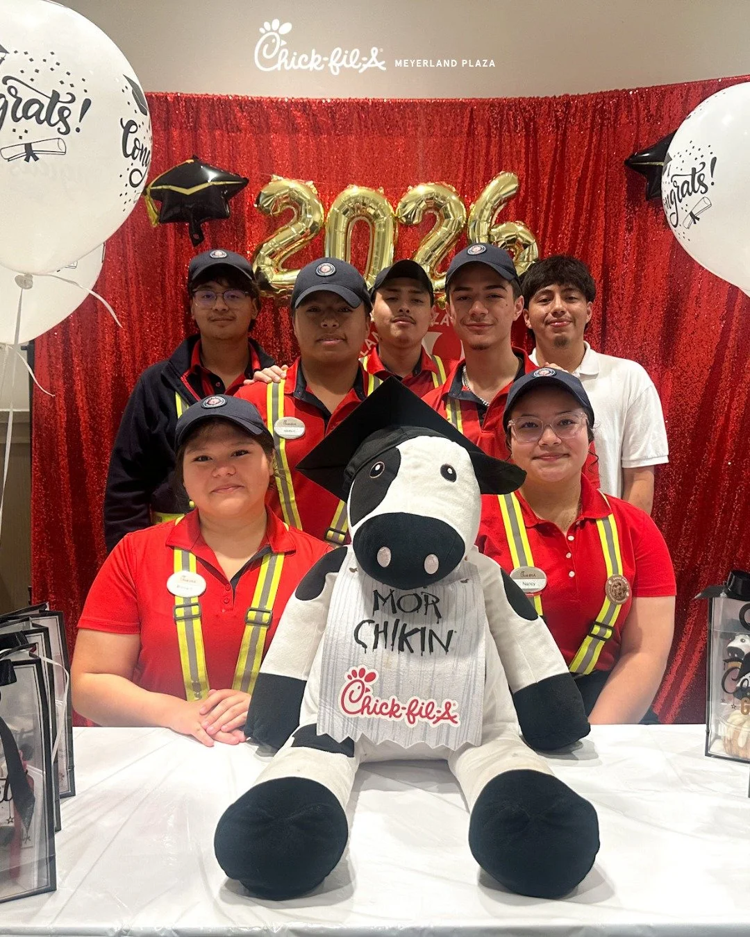 Last week we took the time to gather our graduating seniors from Class of 2026 at Chick-fil-A Meyerland Plaza and Meyer Park so we could celebrate them by gifting each a curated gift bag &amp; a few words of encouragement to show how proud we all are