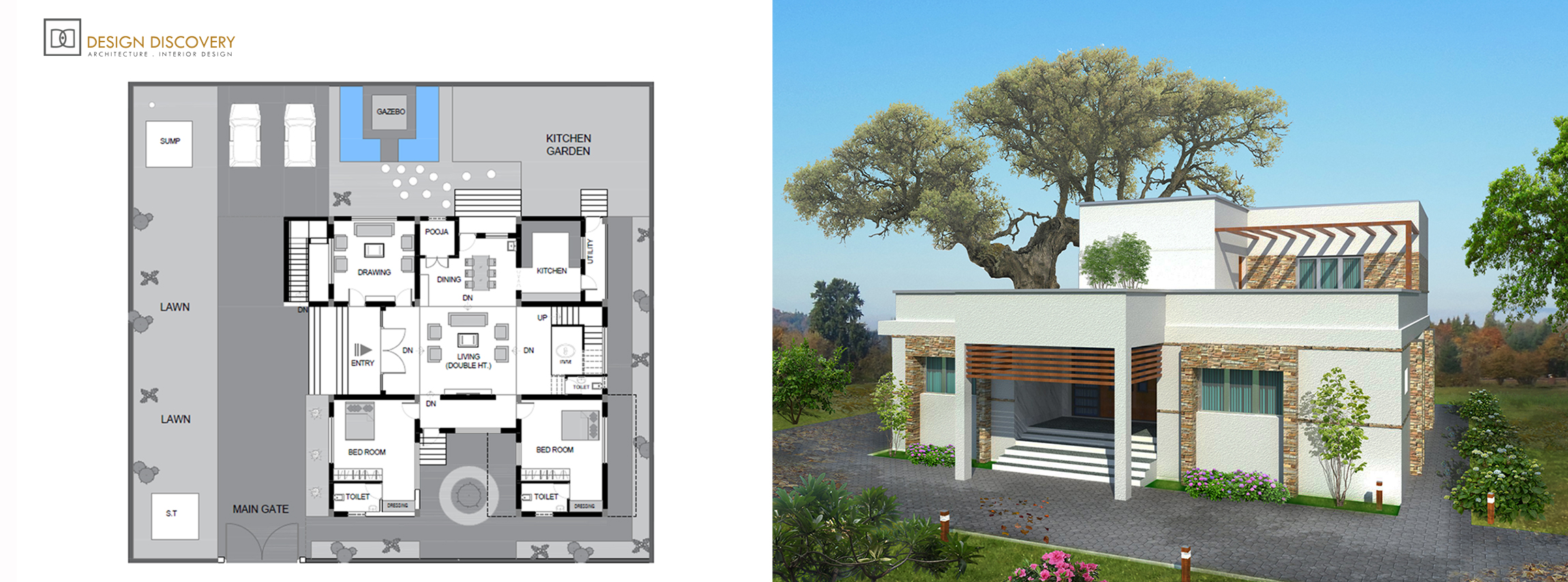 Project : Independent Villa . Location : Deogardh Area : 2450 Sft .