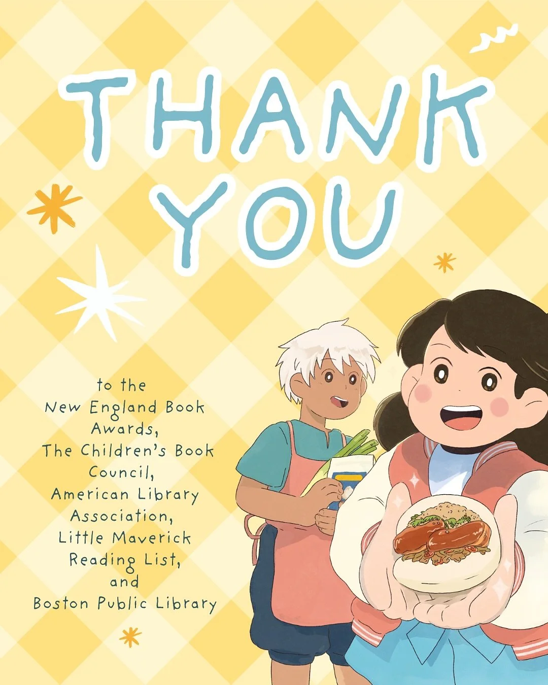 some belated news 🙇🏻&zwj;♀️ super honored for Noodle &amp; Bao to be considered by @neibabooks for the New England Book Award and to be included on these amazing lists for: @childrensbookcouncil as both a Teacher Favorite and Children&rsquo;s Favor