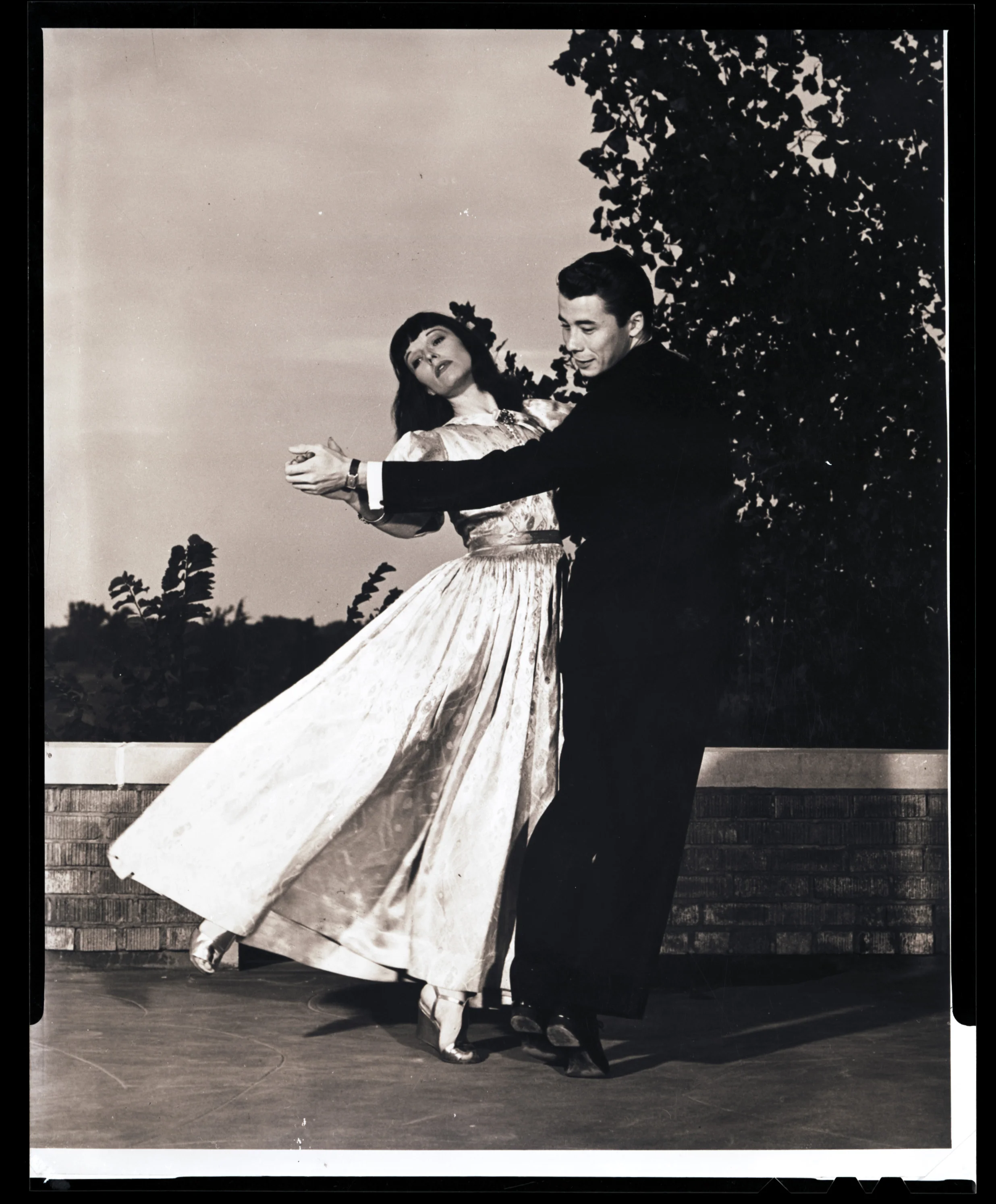 Louise Brooks and Hal McCoy dancing at the Crestview Country Club in Wichita. Image rendered from original negative given to us by author Tom Graves, via Margaret Brooks, Louise's sister in law