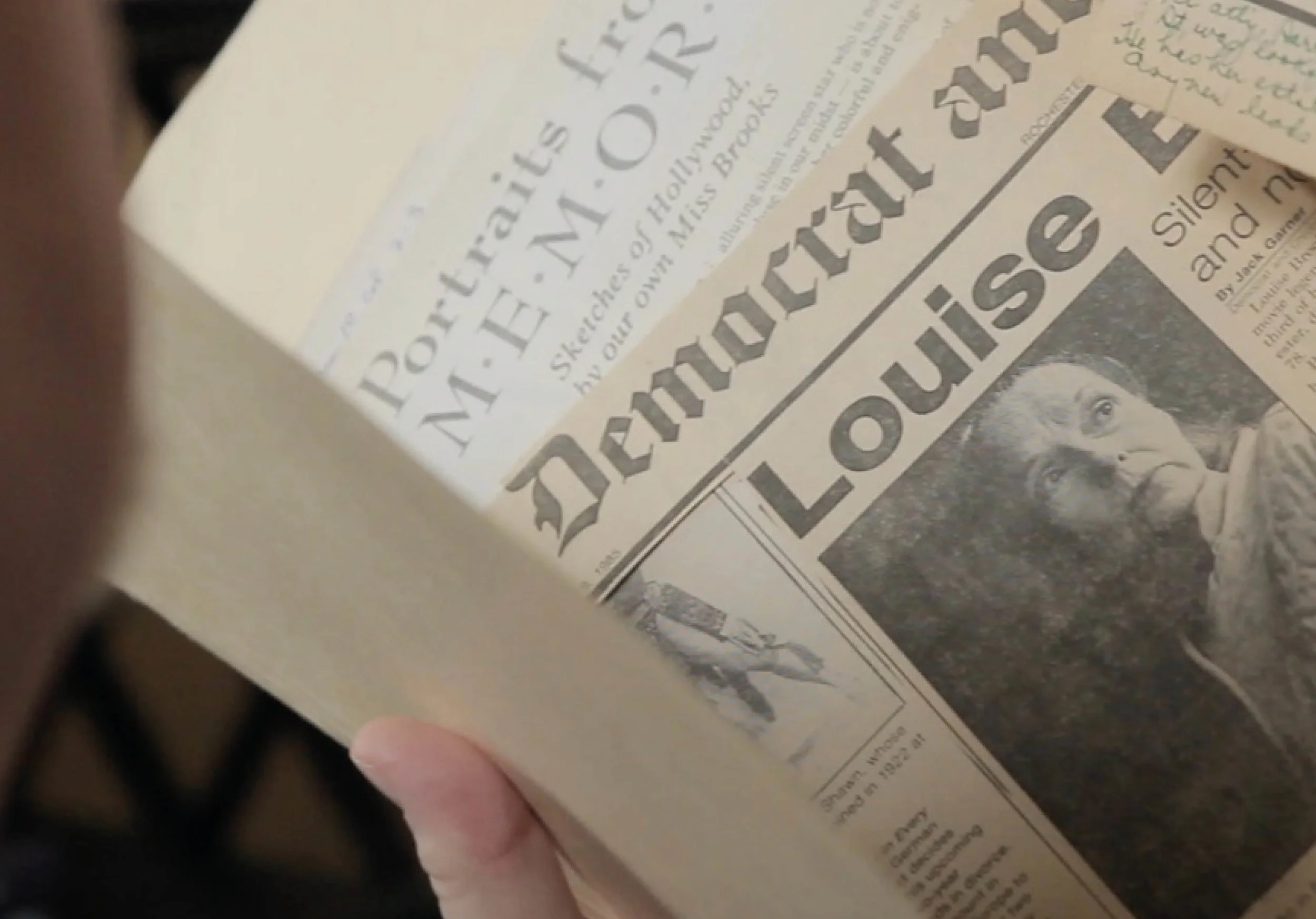 Screen still from Documentary of a Lost Girl , taken from an interview done in Memphis, TN, with author Tom Graves