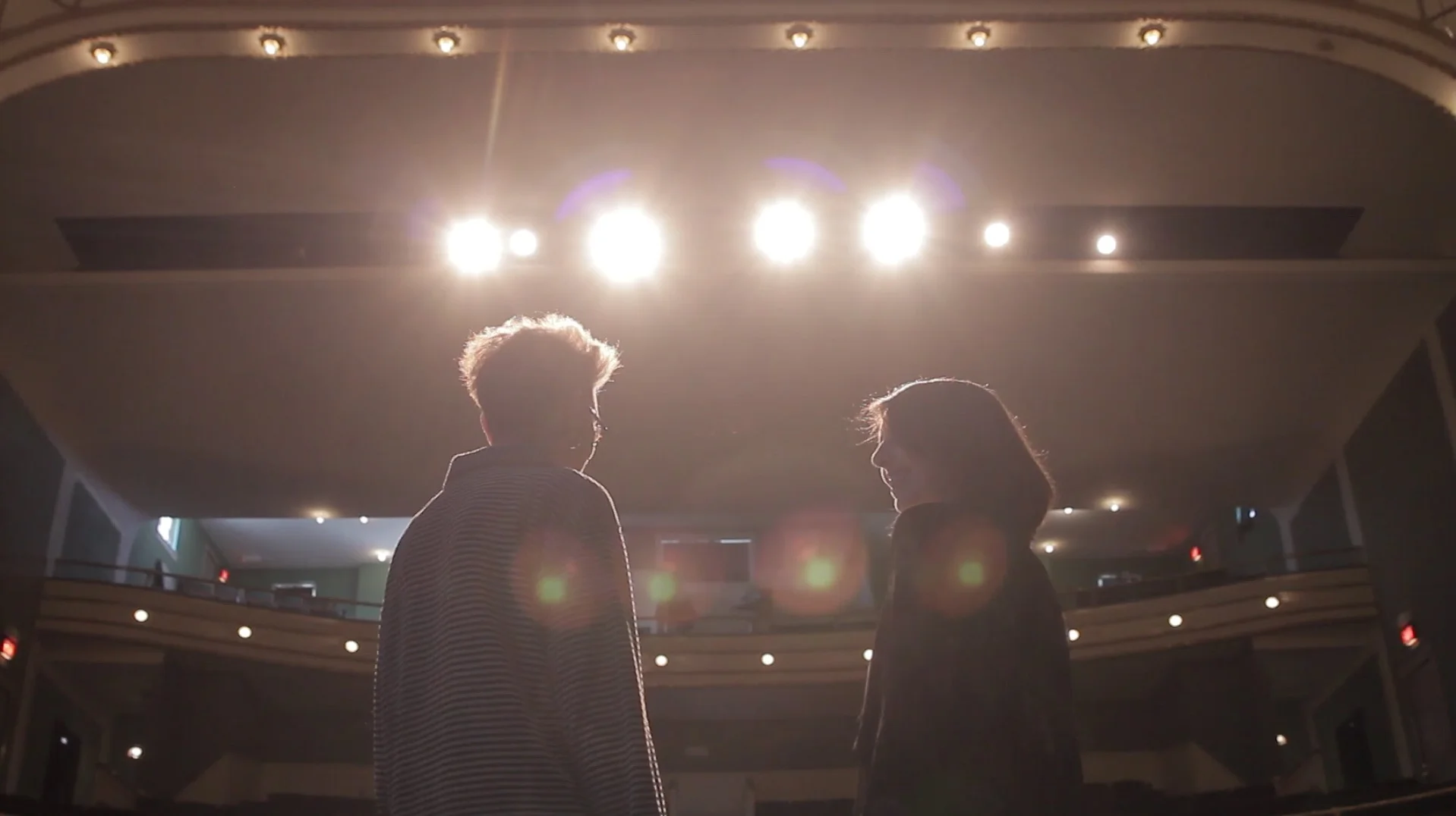 With Susan Sutton on the stage of the Brown Grand Theatre where Louise and Martha Graham once danced